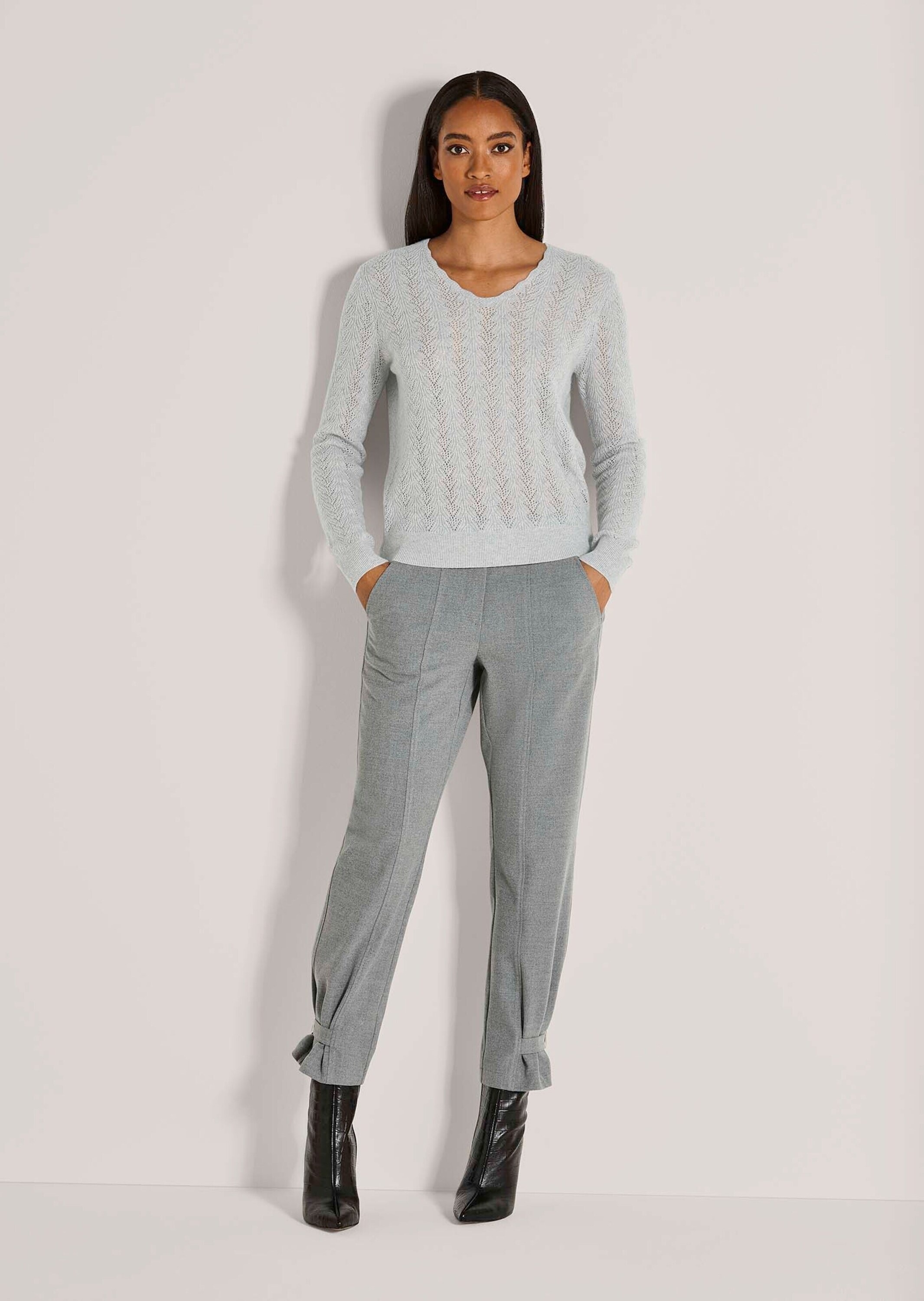 MADELEINE Longpullover "Kaschmirpullover Luxuriöser Strickpullover mit Ajou günstig online kaufen