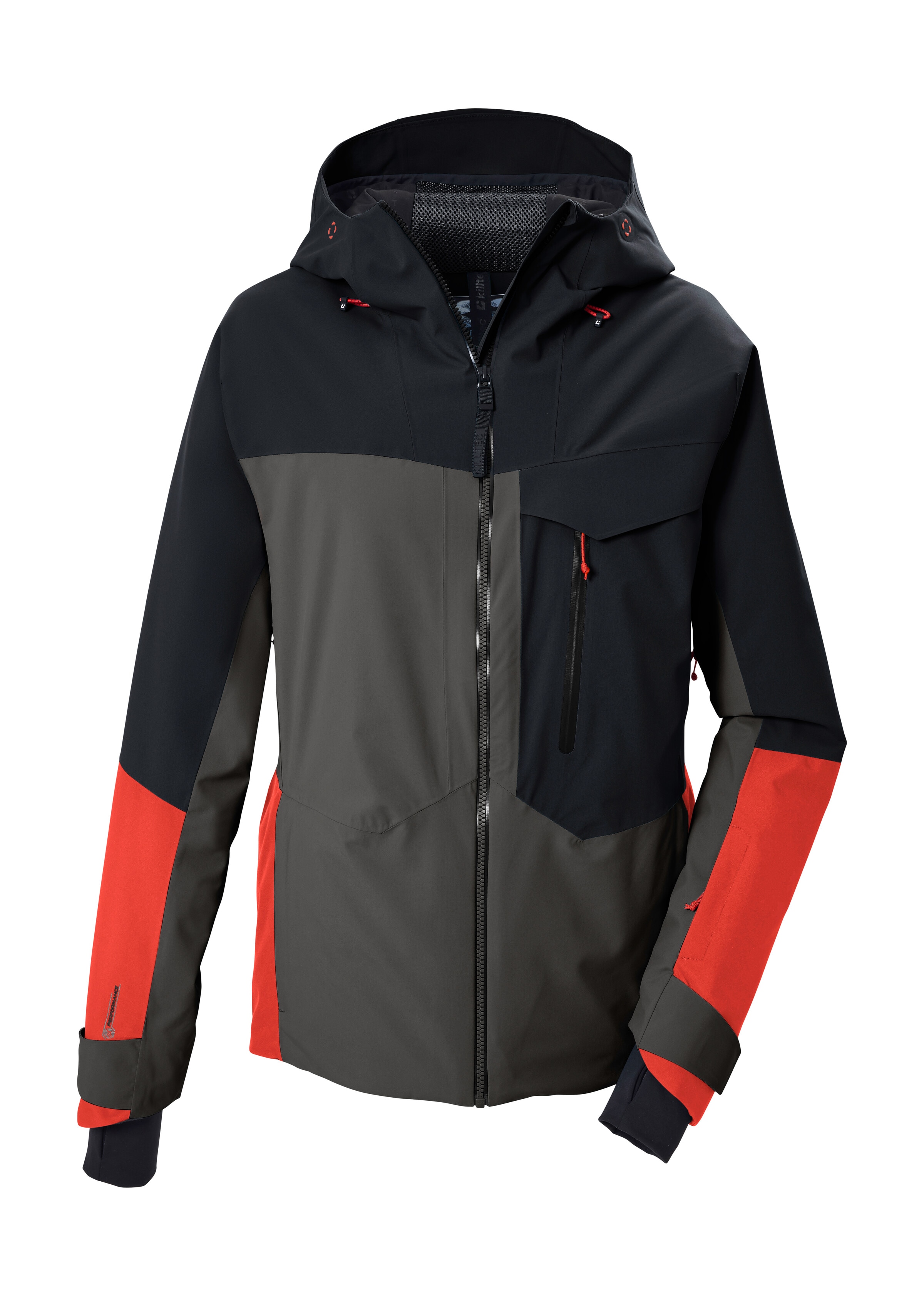 Killtec Skijacke "KSW 66 MN SKI JCKT" Trendige, wasserdichte Skijacke mit Atmungsaktivität und Schneefang