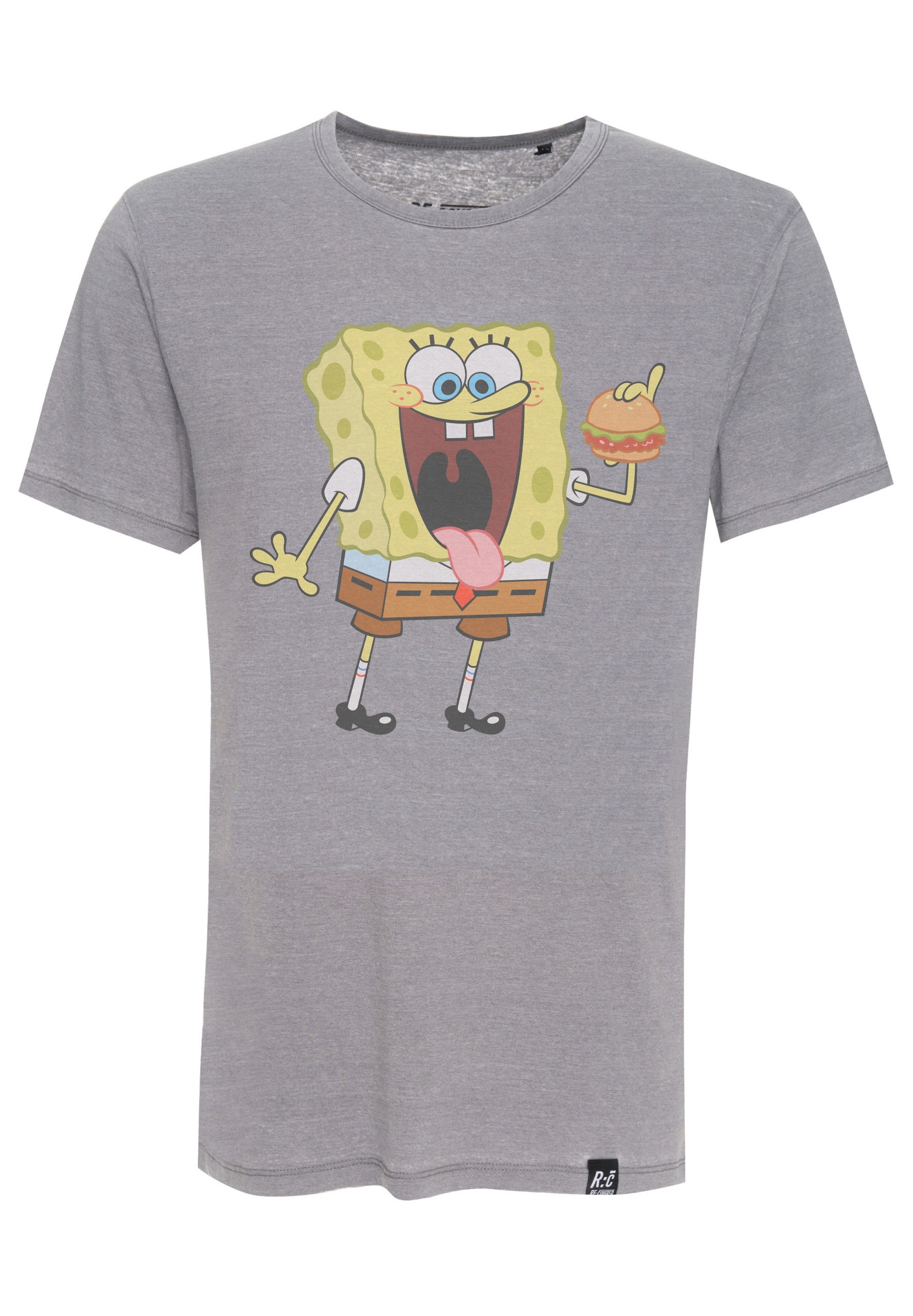 Recovered T-Shirt »SpongeBob Eating Burger Relaxed«, (1 tlg.), mit lustigem Spongebob-Print