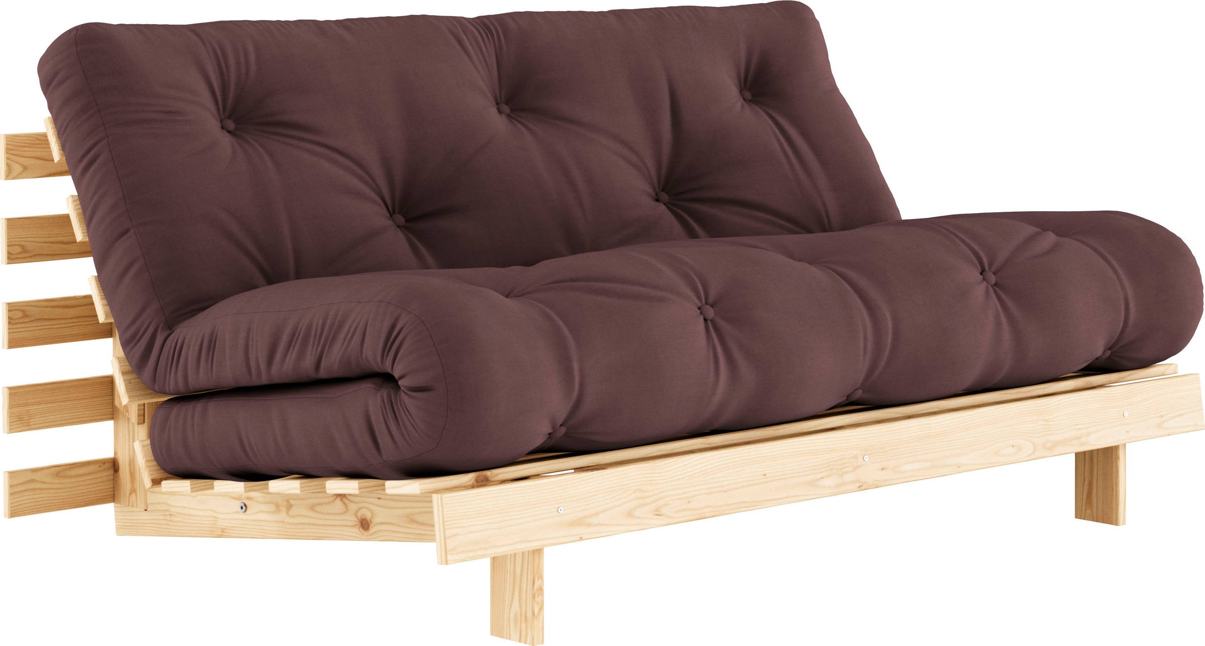 Karup Design Daybett »Daybett Roots Schlafsofa – Gästebett & Sofa aus FSC®-Kiefer«, Inkl. Futonmatratze, in mehreren Größen & Farben erhältlich