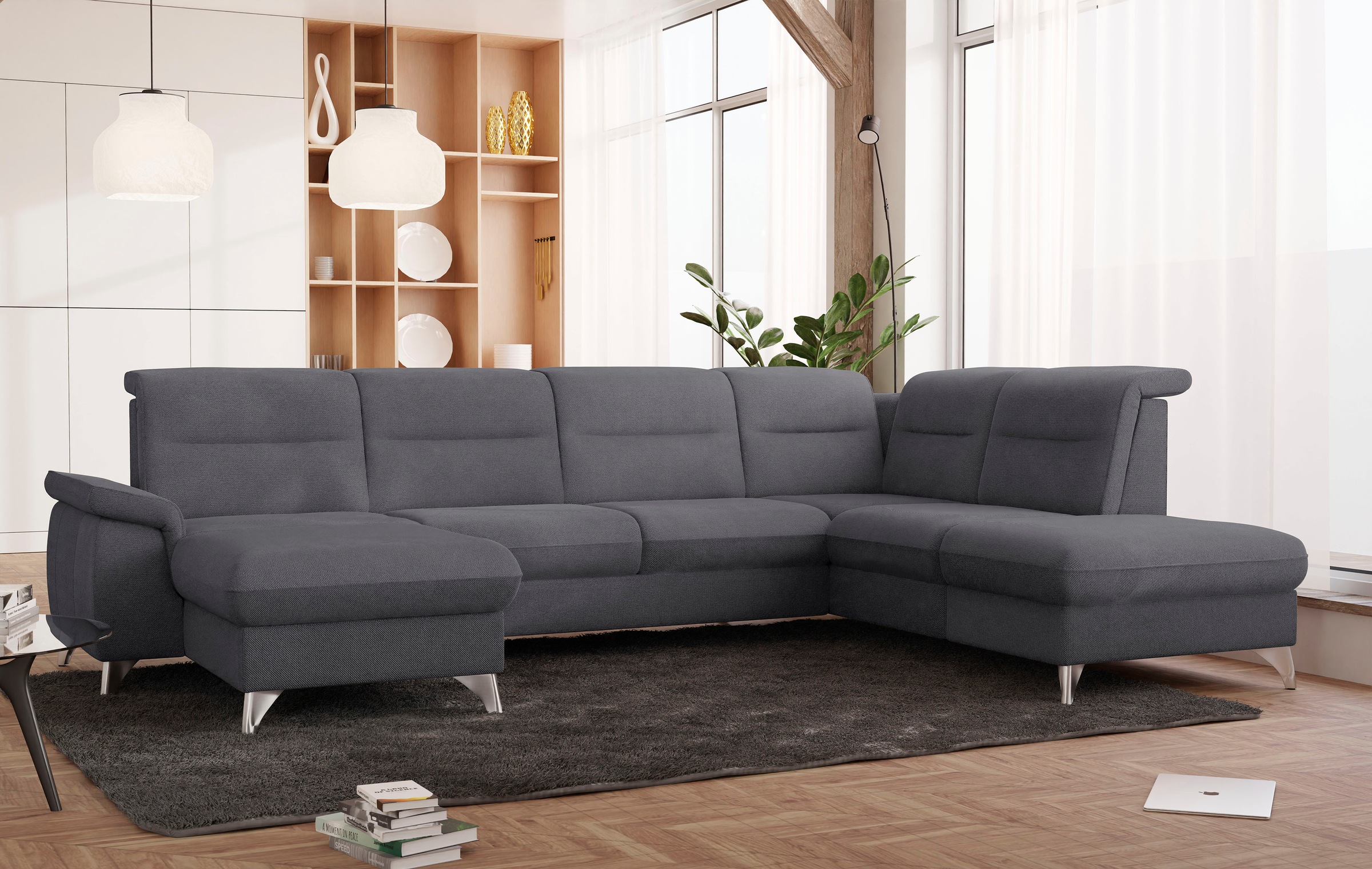 sit&more Wohnlandschaft "Astoria U-Form" wahlweise mit motorischer Relaxfunktion