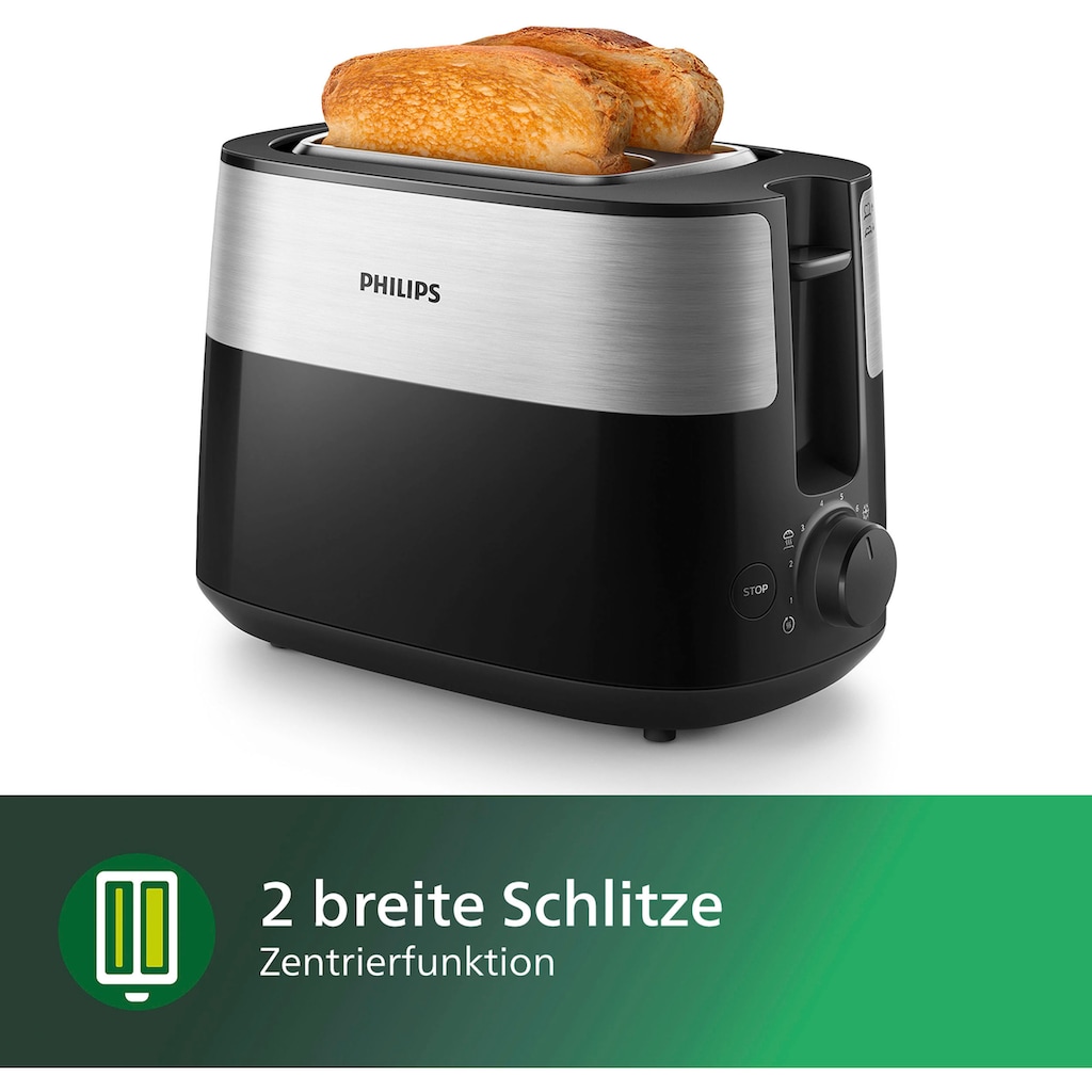 Philips Toaster »HD2516/90 Daily Collection«, 2 kurze Schlitze, 830 W