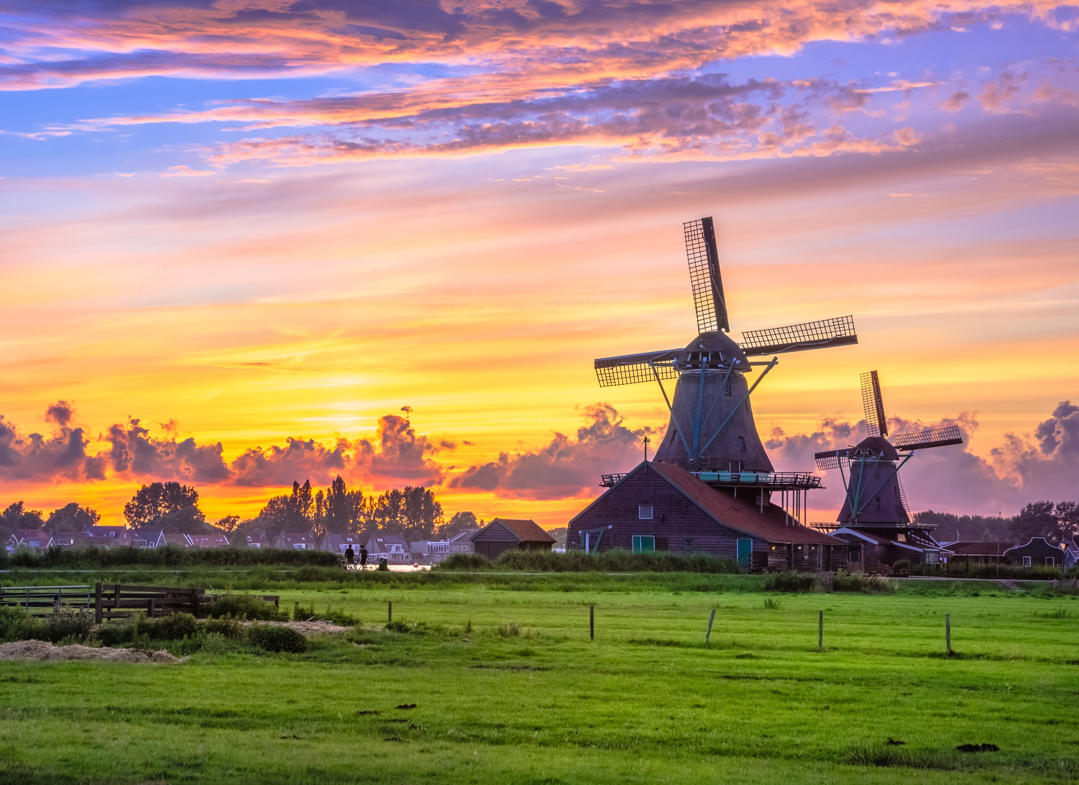 Papermoon Fototapete "Dutch Windmills" glatt