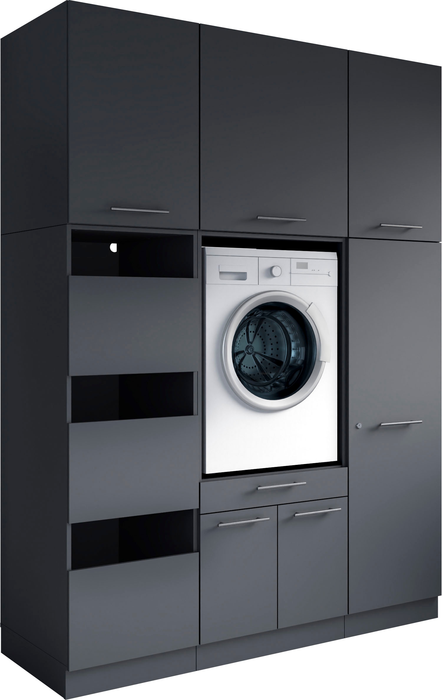 Laundreezy "Laundreezy, 6-tlg. Mehrzweckschrank-Set B/H/T 168/238/68 cm" 6 Stk. tlg.