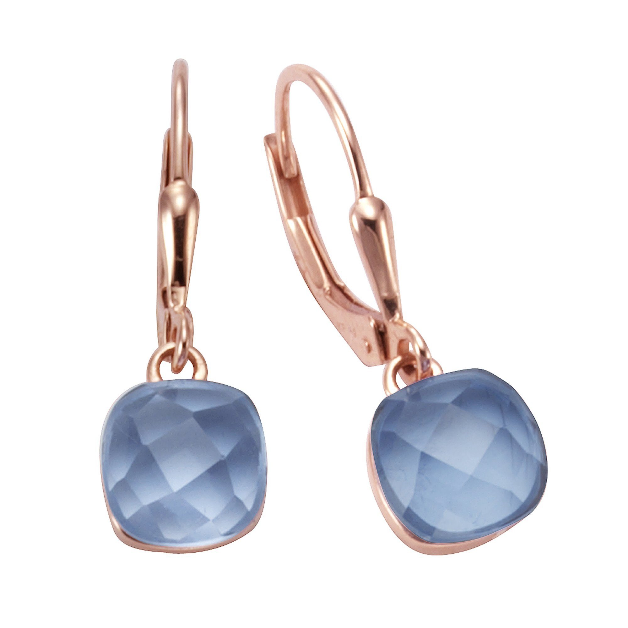 Jamelli Paar Ohrhänger »925/- Sterling Silber Quarz blau (beh.)«, Ohrhänger kaufen