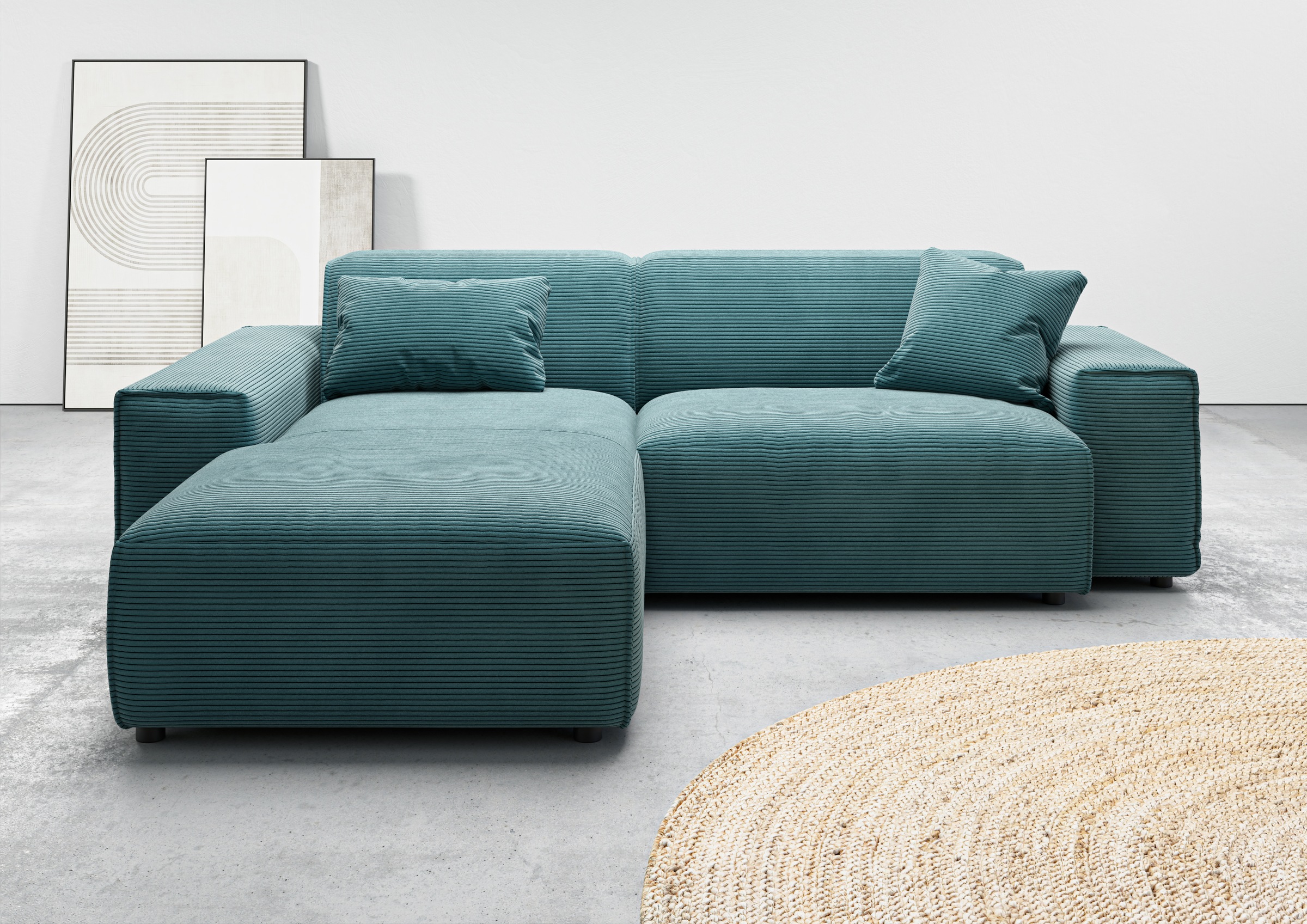 andas Ecksofa "Glimminge L-Form auch in Breitcord, Feincord + Easy care-Bez günstig online kaufen
