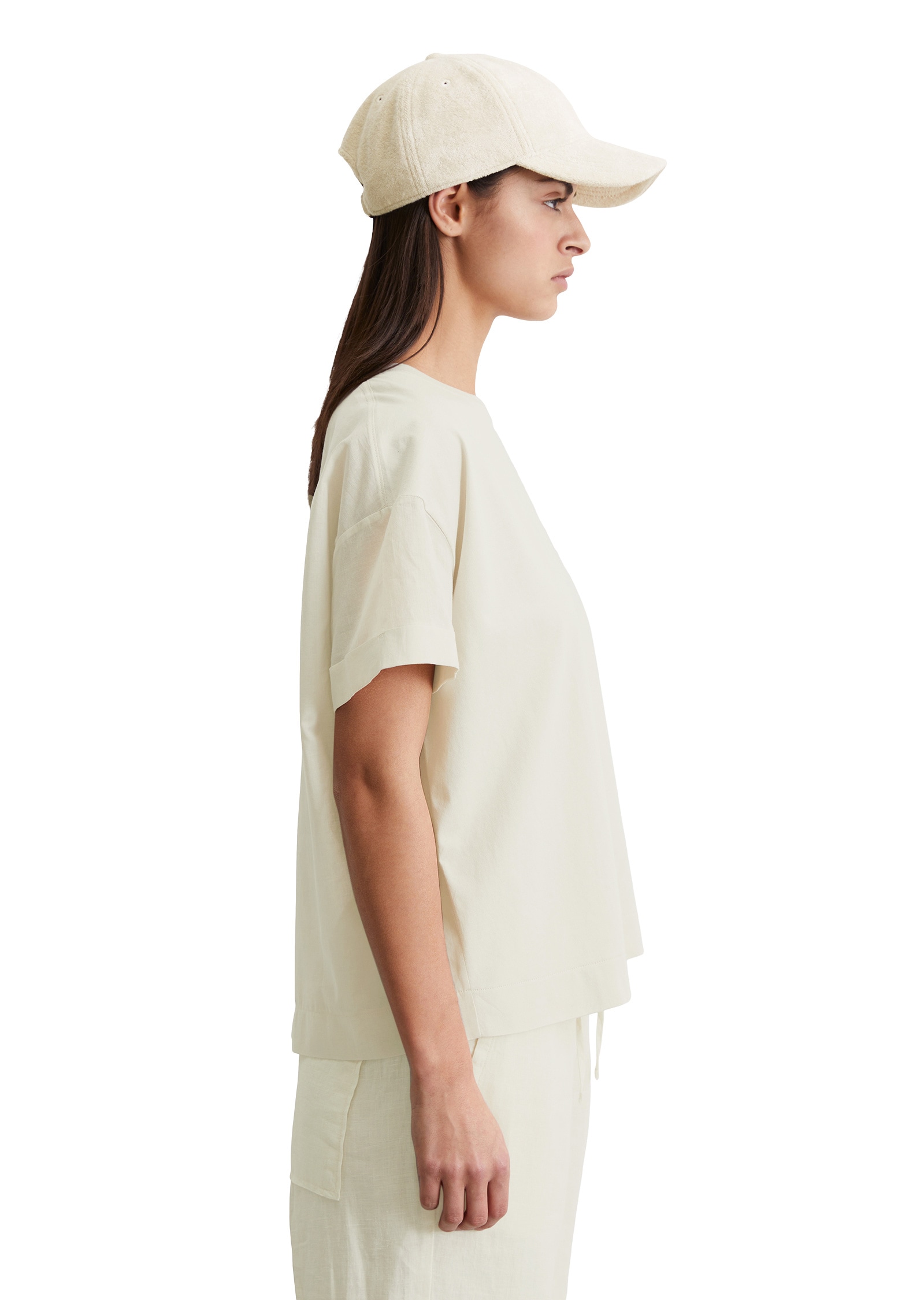 Marc O'Polo T-Shirt »aus Material-Mix«