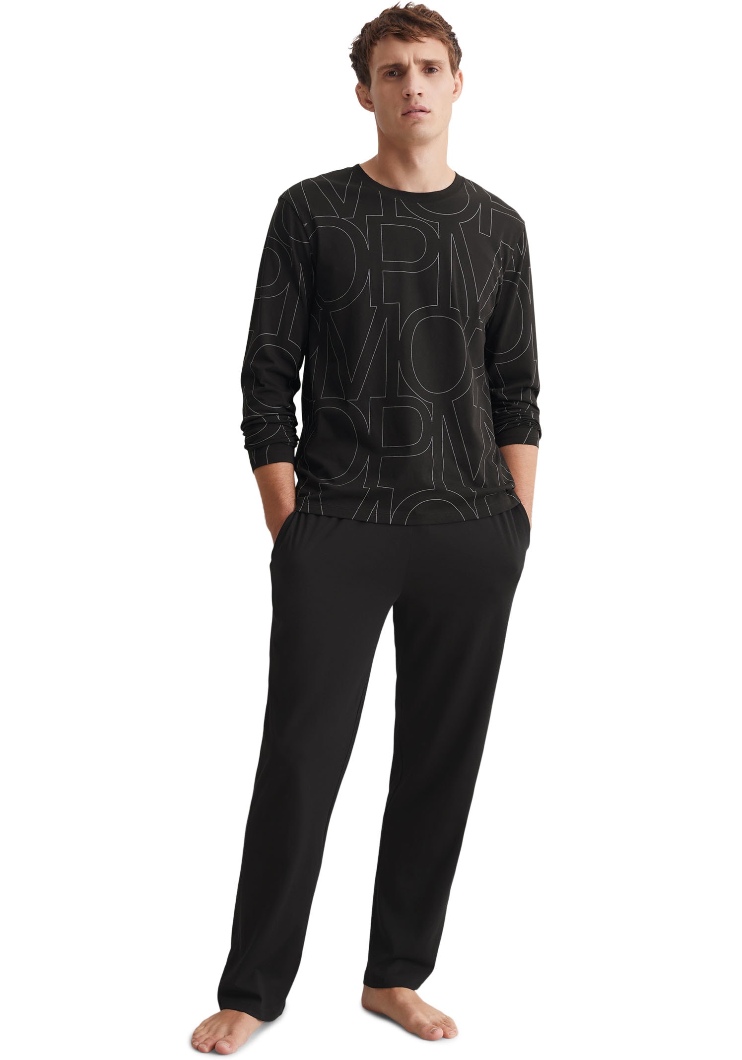 Marc OPolo Pyjama "Mix & Match Cotton" 2 Stk. tlg., mit elastischem Bund mi günstig online kaufen
