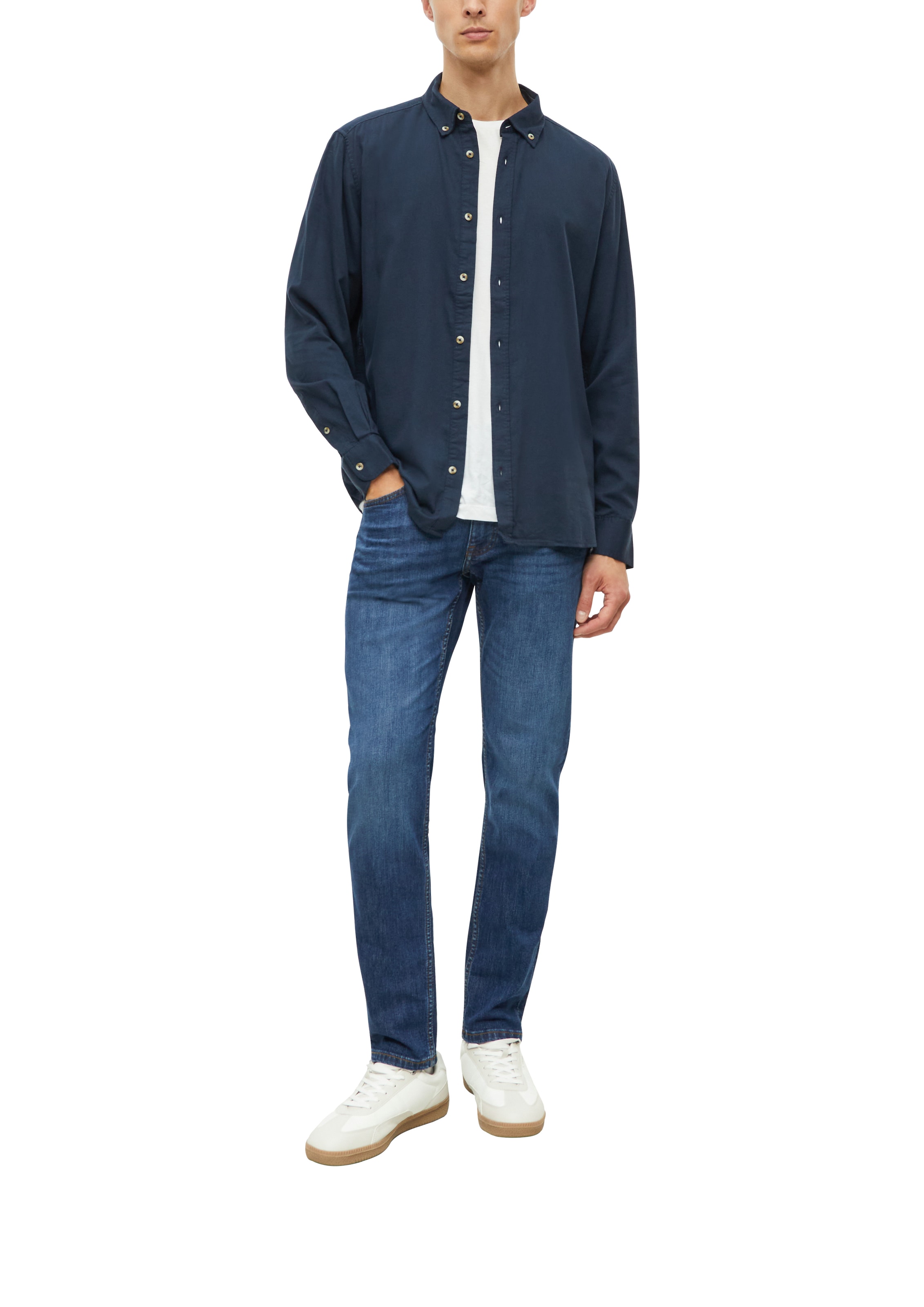 s.Oliver Langarmhemd mit Button-Down-Kragen