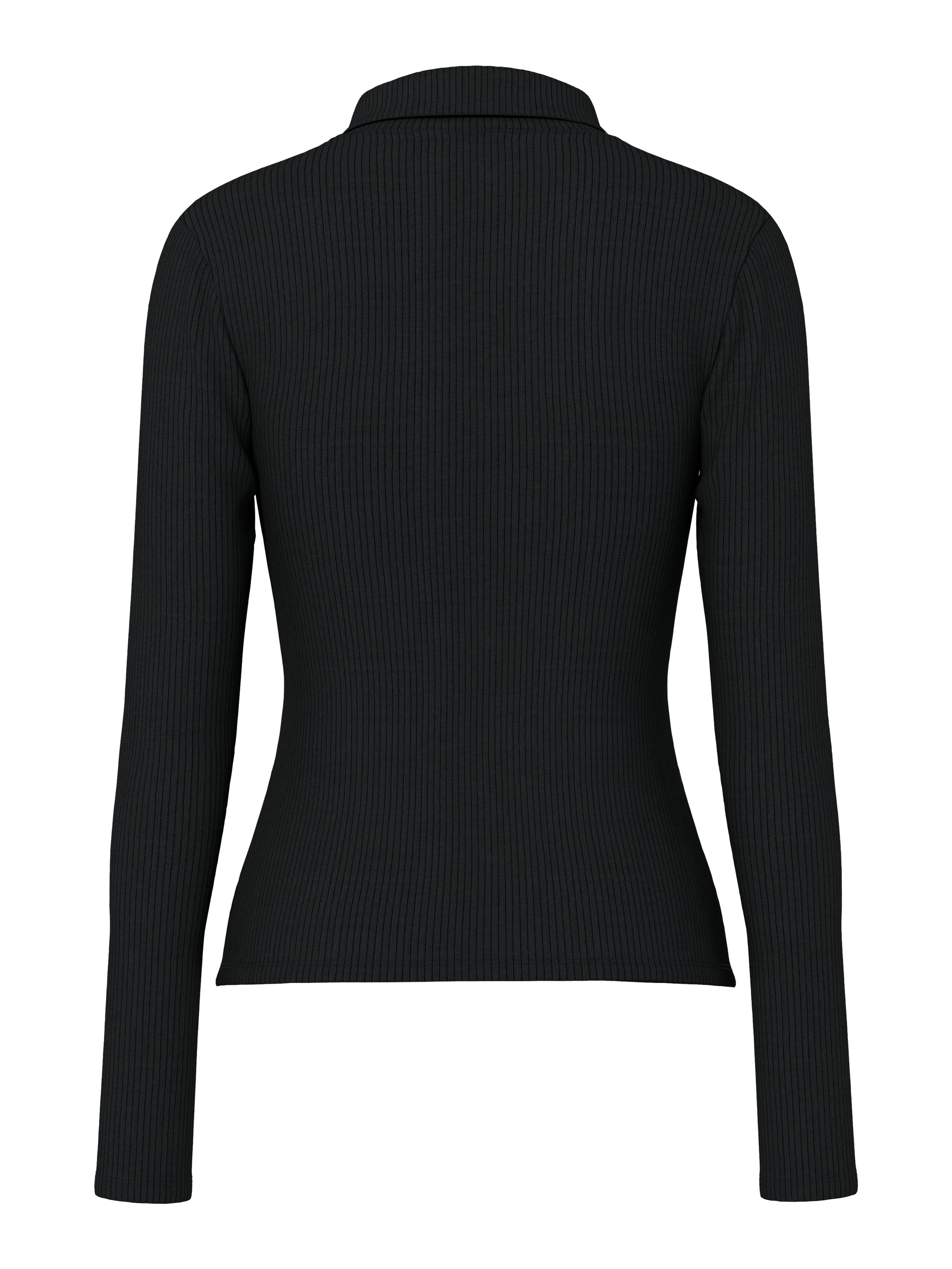 pieces Langarm-Poloshirt »PCKITTE LS POLO TOP JRS NOOS« mit gerippter Struktur