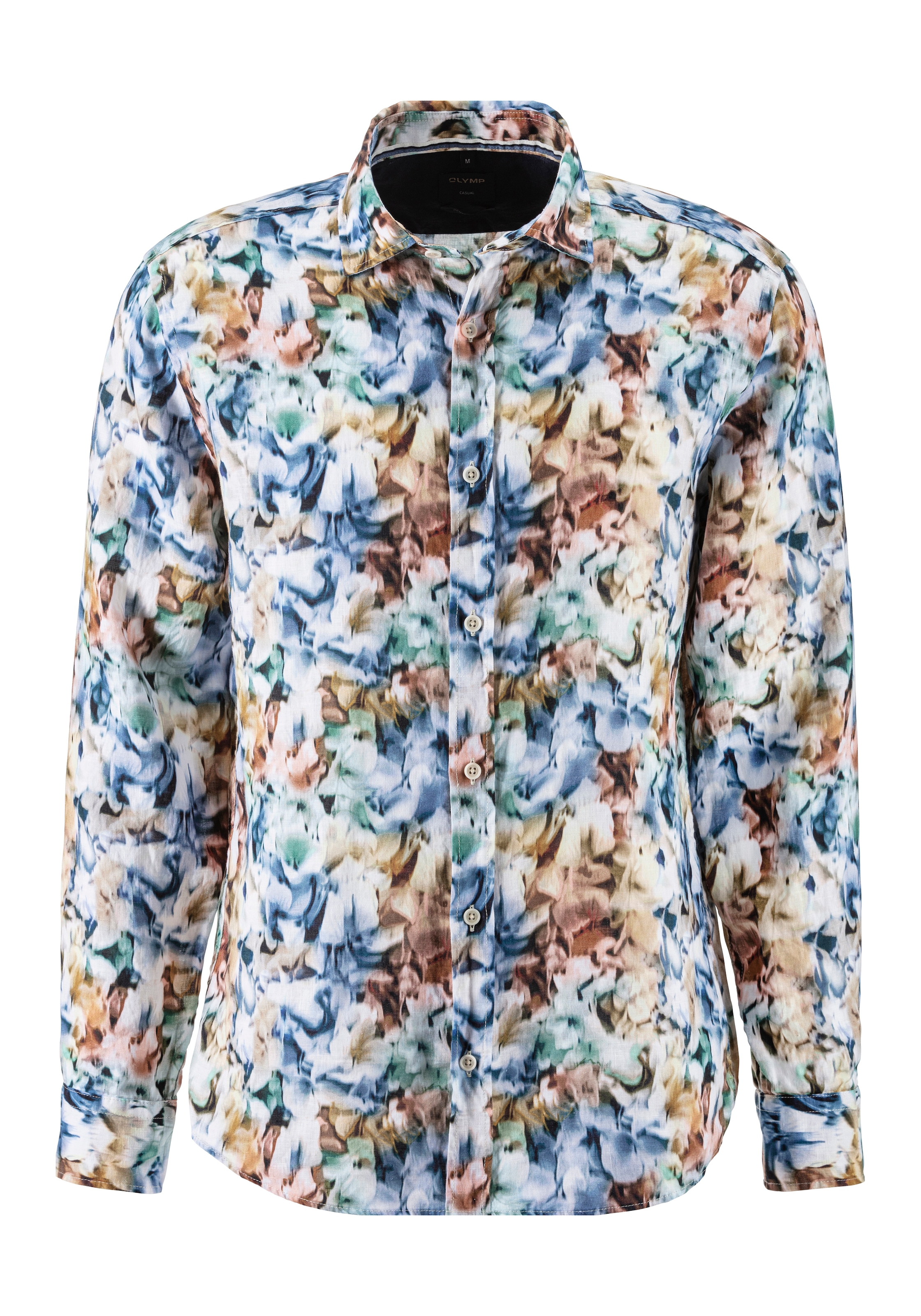 OLYMP Leinenhemd »Casual«, mit modischem Alloverprint