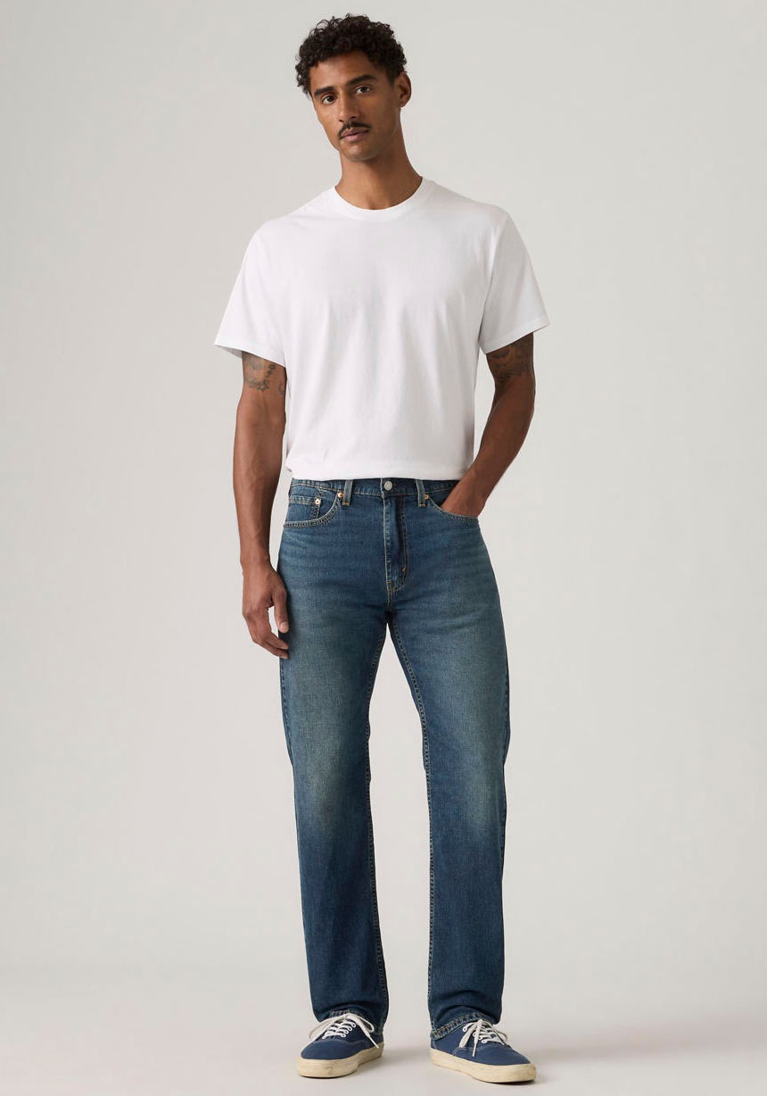 Straight-Jeans LEVI'S "505", Herren, Gr. 32, Länge 32, river bank cool, Denim/Jeans, Obermaterial: 99% Baumwolle, 1% Elasthan, unifarben, regular fit lang, Jeans Straight-Jeans, REGULAR 3