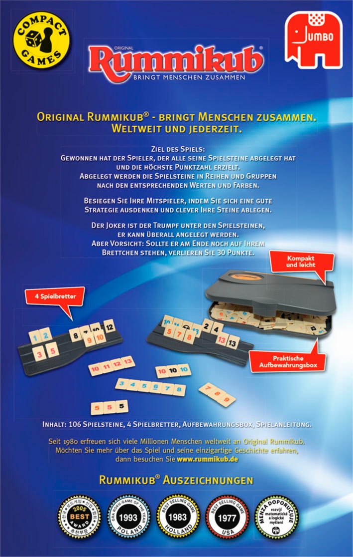 JUMBO Spiel »Rummikub Reise im Etui«