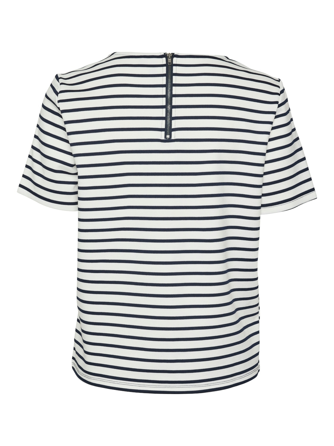 Vero Moda Rundhalsshirt »VMABBY SS ZIP TOP JRS NOOS«