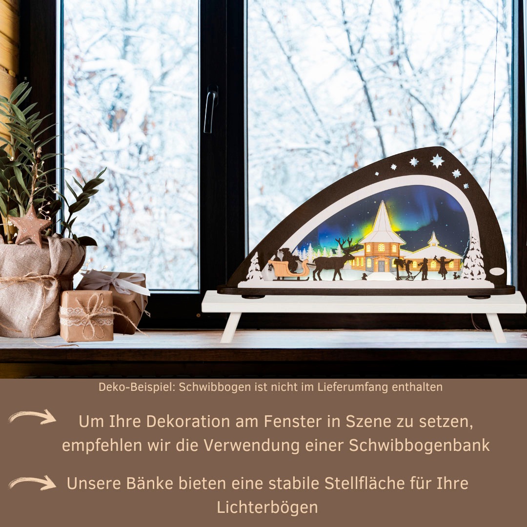 Weigla Schwibbogen-Fensterbank »Weihnachtsdeko«, aus Buchenholz, Tiefe ca. 7,5 cm
