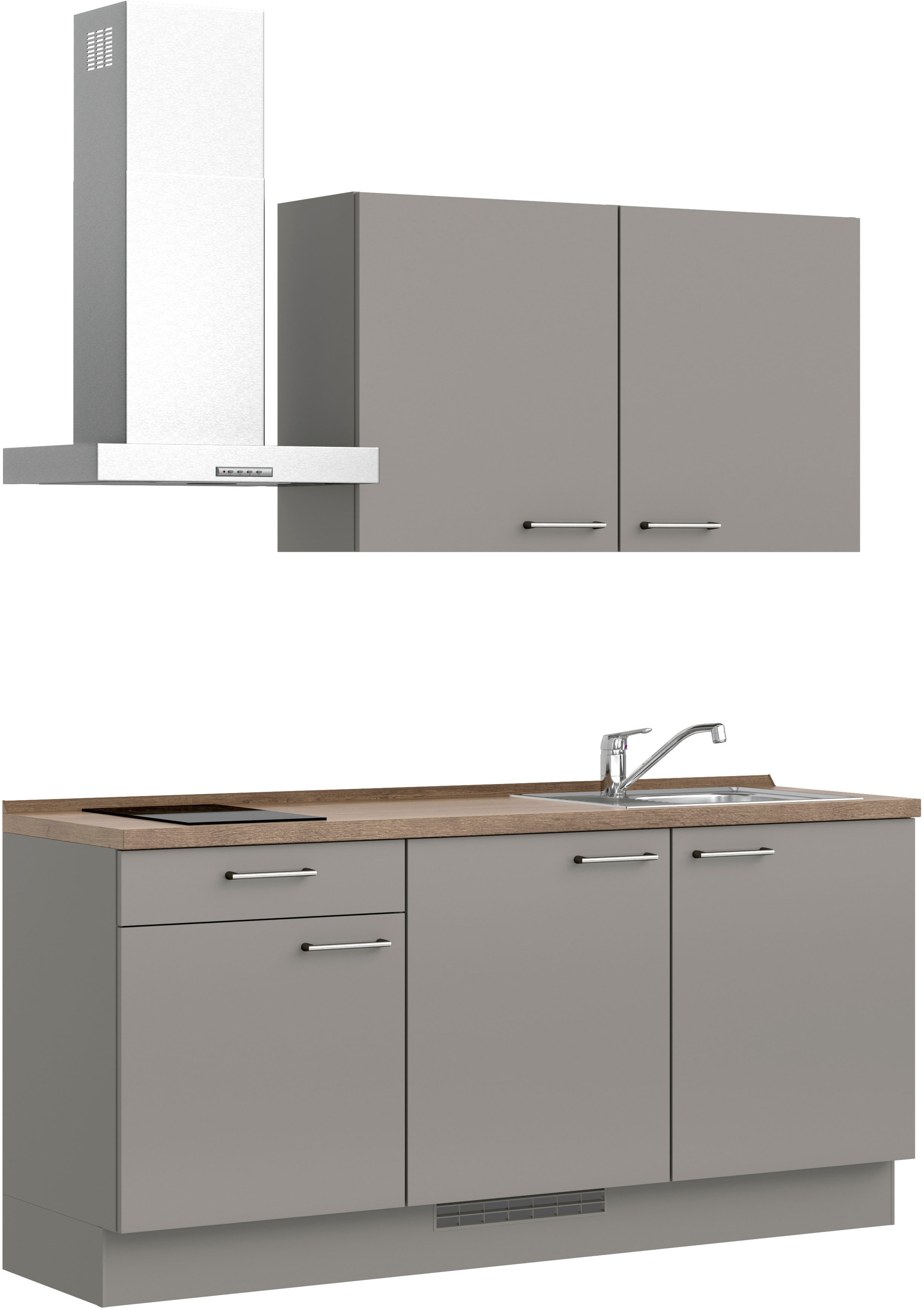 Thumbnail - nobilia Küchenzeile ""Laser I",Ausrichtung wählbar, Breite 180 cm" vormontiert, wahlw. mit unterschiedlichen E-Geräten-S...