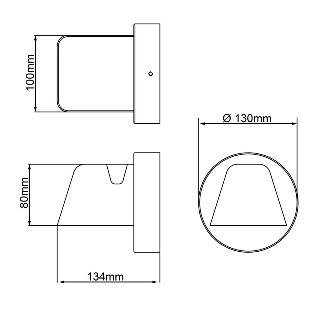 Brilliant Leuchten Außen-Wandleuchte »Scorton«, 2 flammig-flammig, 13 cm Höhe, Ø 12,5 cm, 1600 lm, warmweiß, Aluminium, schwarz