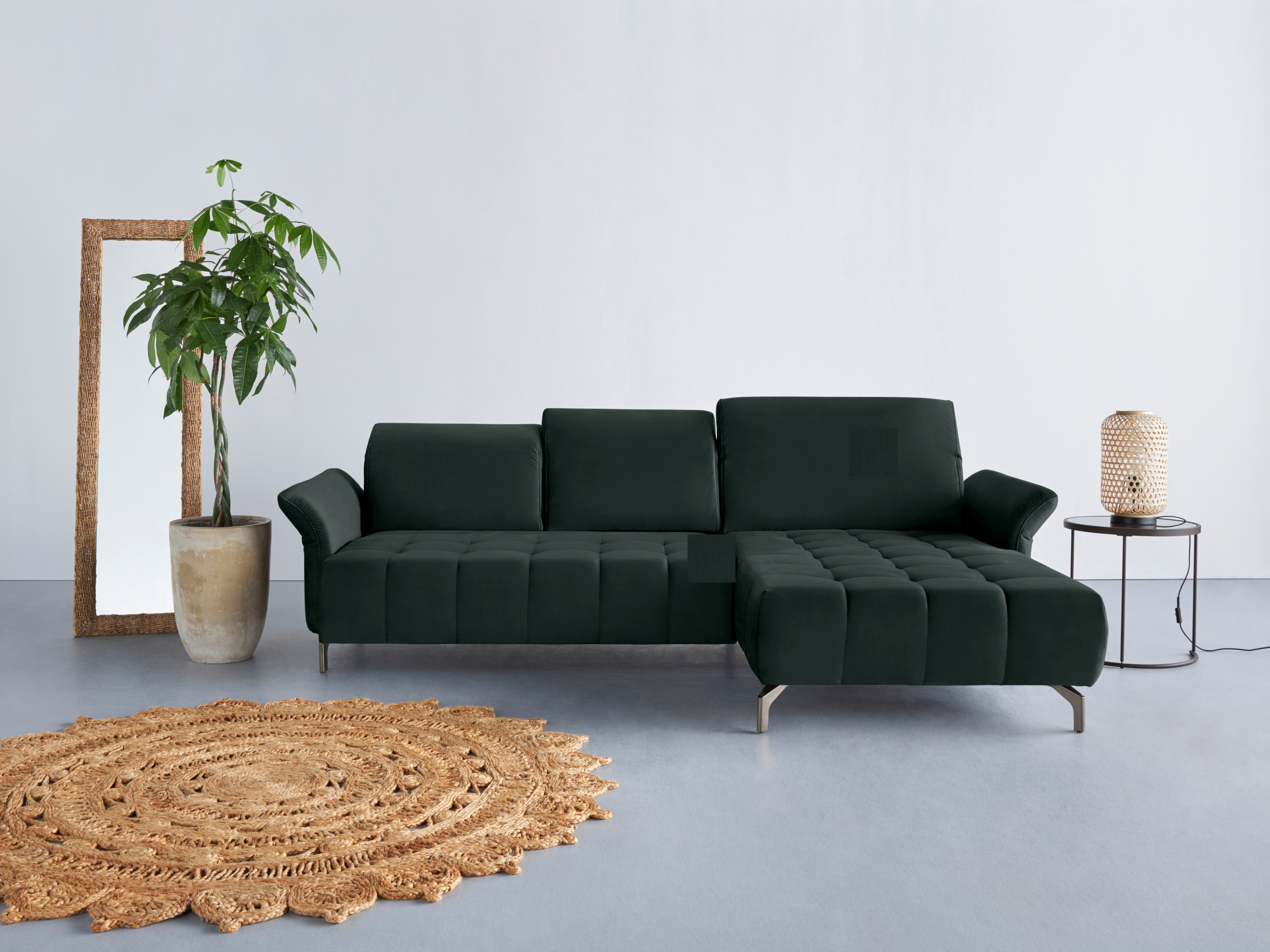 OTTO home Ecksofa "Fresh L-Form" Federkern, wahlweise Kopfteilverstellung und motorischer Vorziehsitz