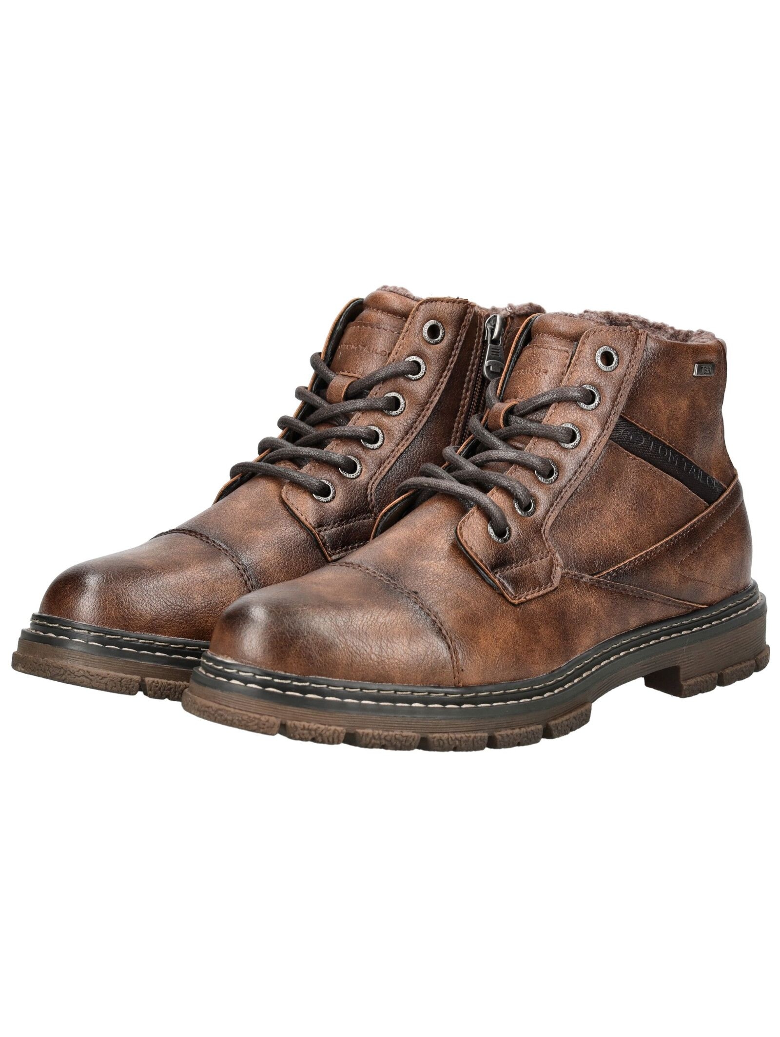 TOM TAILOR Schnürstiefelette »Tom Tailor Stiefelette Lederimitat/Textil«