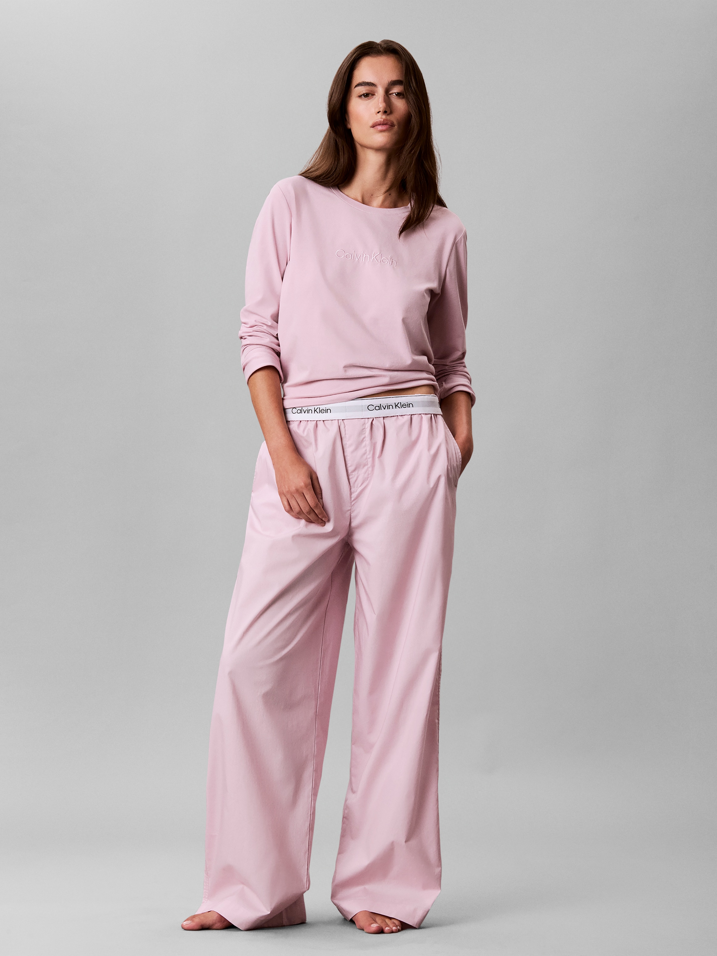 Calvin Klein Underwear Schlafanzug "LS PANT SET" Normale Passform mit Rundhalsausschnitt