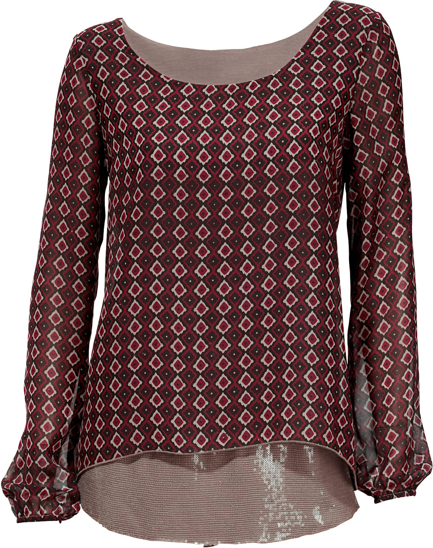 HEINE Long Blouse Red/Black Size 40 3