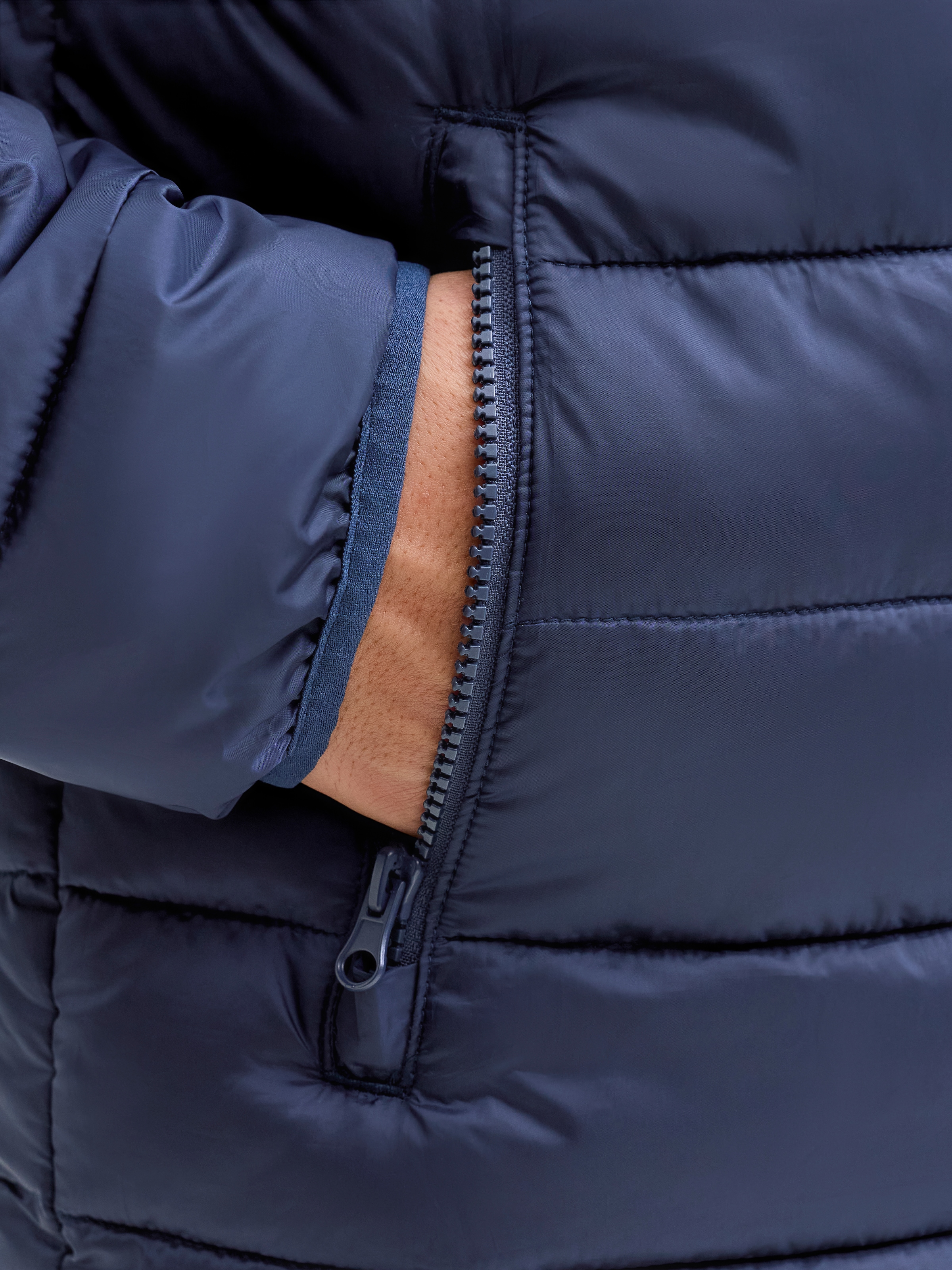 Jack & Jones Steppjacke »JJLOUIS LIGHT PUFFER COLLAR« ohne Kapuze