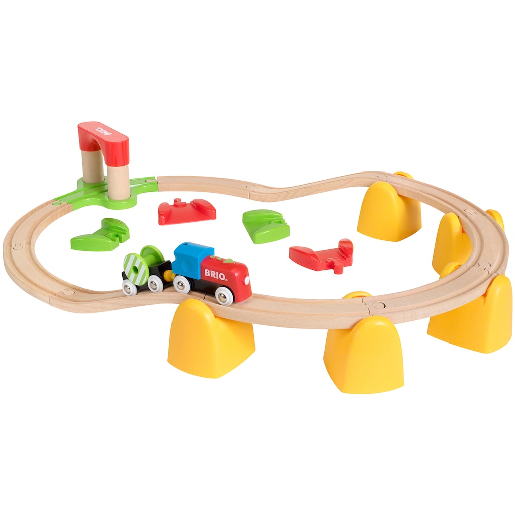 BRIO® Spielzeug-Eisenbahn »BRIO® WORLD, Mein erstes BRIO® Bahn Set mit Batterielok«, (Set), FSC®- schützt Wald - weltweit