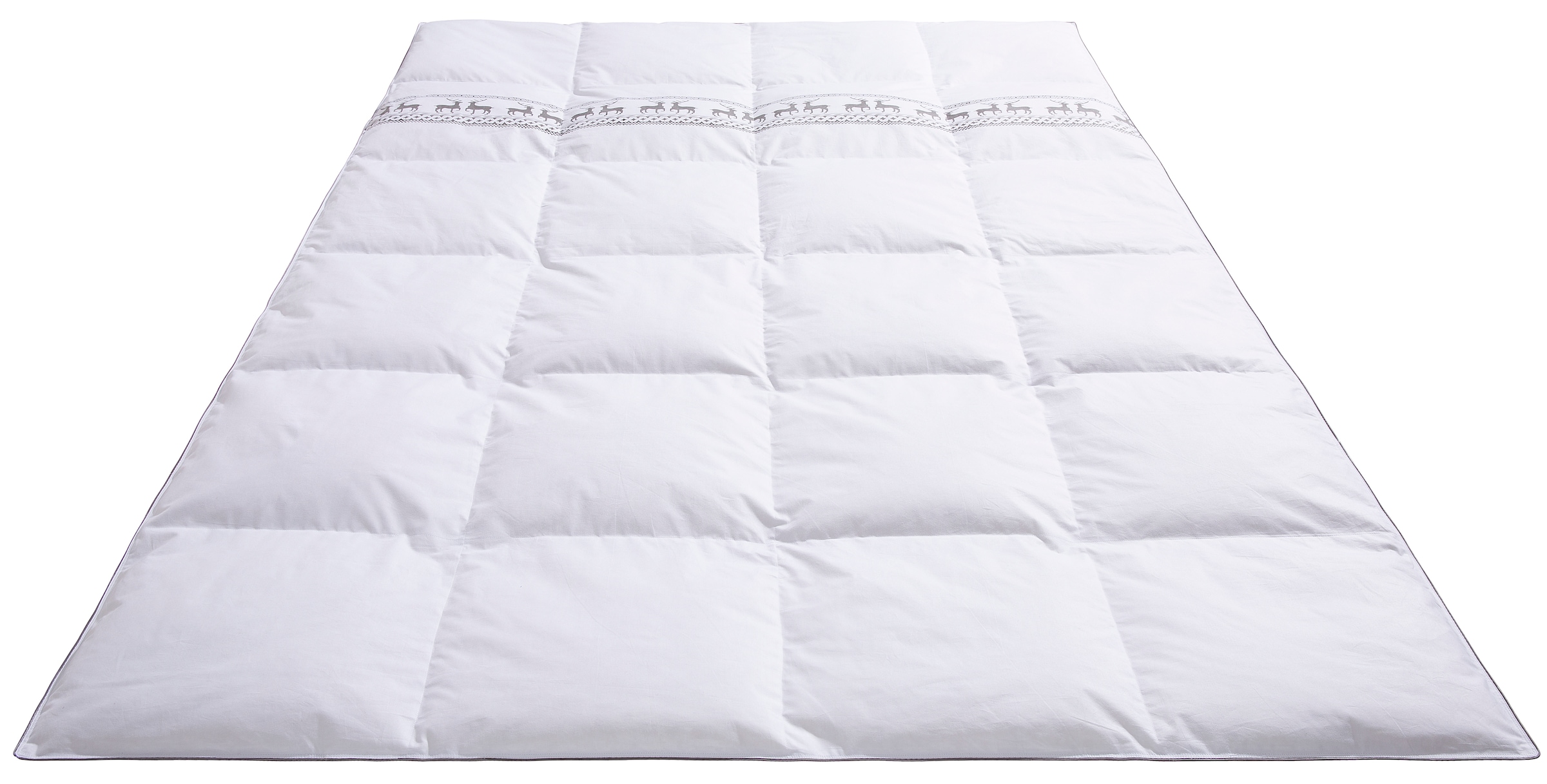 Älgdröm Feder-/Daunenbettdecke + Kopfkissen »Finja, Bettdecke 135x200 cm, 155x220 cm, Sommer, Winter,«, (Set, 1 St., Decke mit Kissen), 2-tlg., Set mit Kissen 80x80 cm, Made in Germany