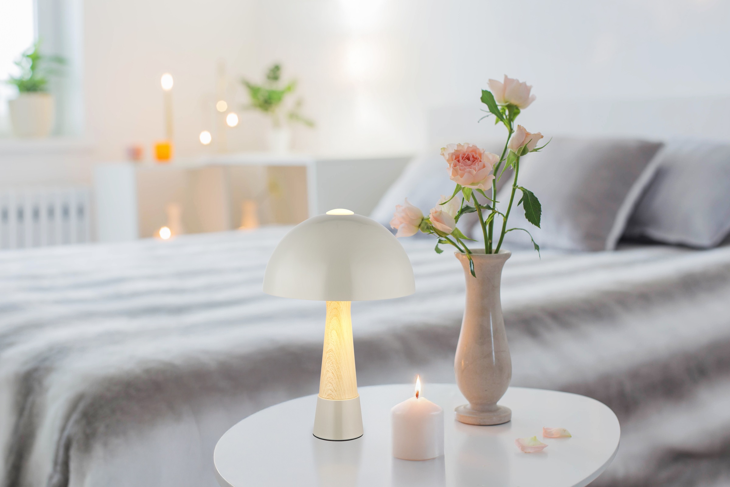 NOWA Tischleuchte »PAULIN«, 1 flammig, Leuchtmittel E27 | ohne Leuchtmittel, Tischlampe, Design Leuchte