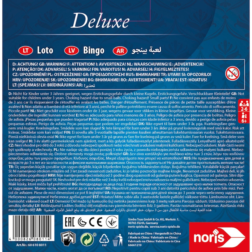 Noris Spiel »Deluxe Bingo«