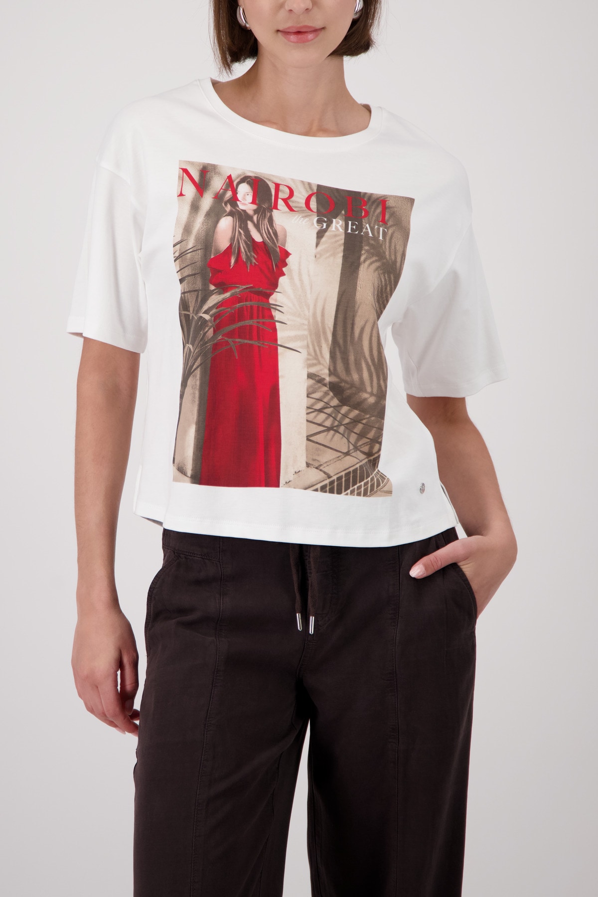 Monari T-Shirt "Shirt Frau" Regular fit mit Frauen-Print