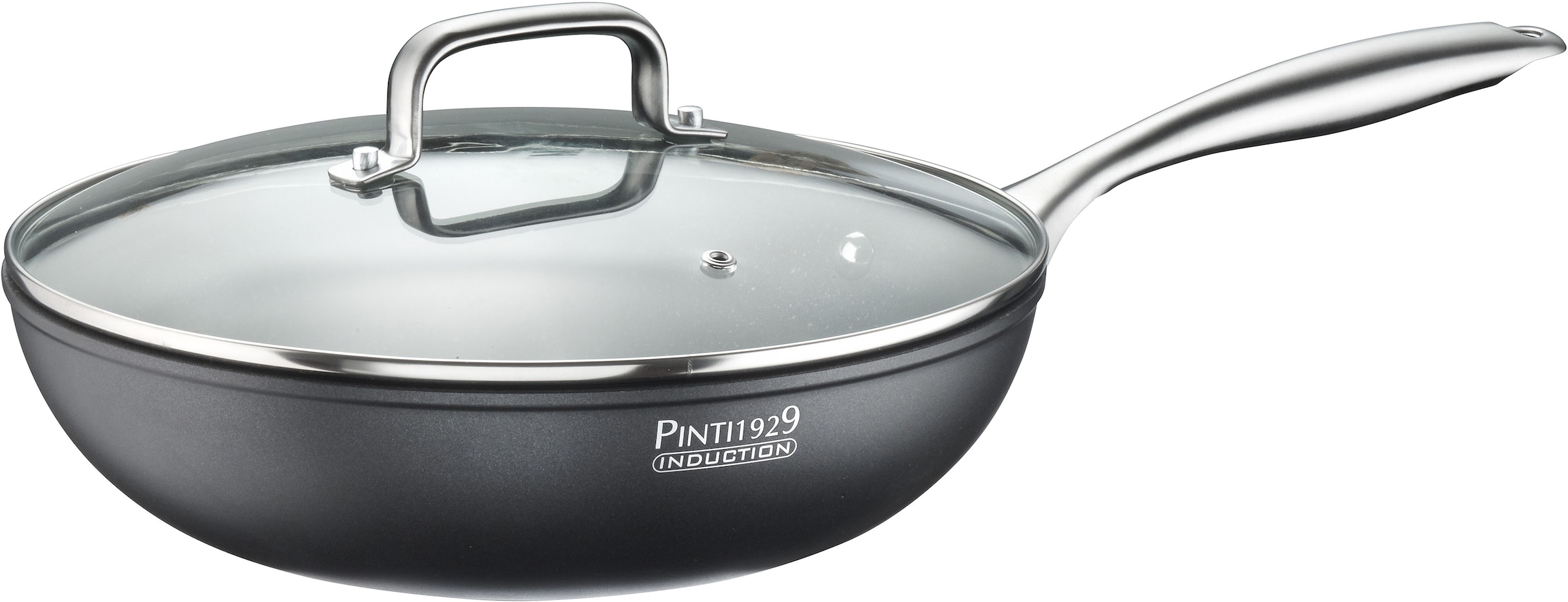 PINTINOX Wok »ST1«, Aluminium, 3-lagige Antihaftbeschichtung, inkl.  Glasdeckel, Ø 28 cm, Induktion bestellen | BAUR