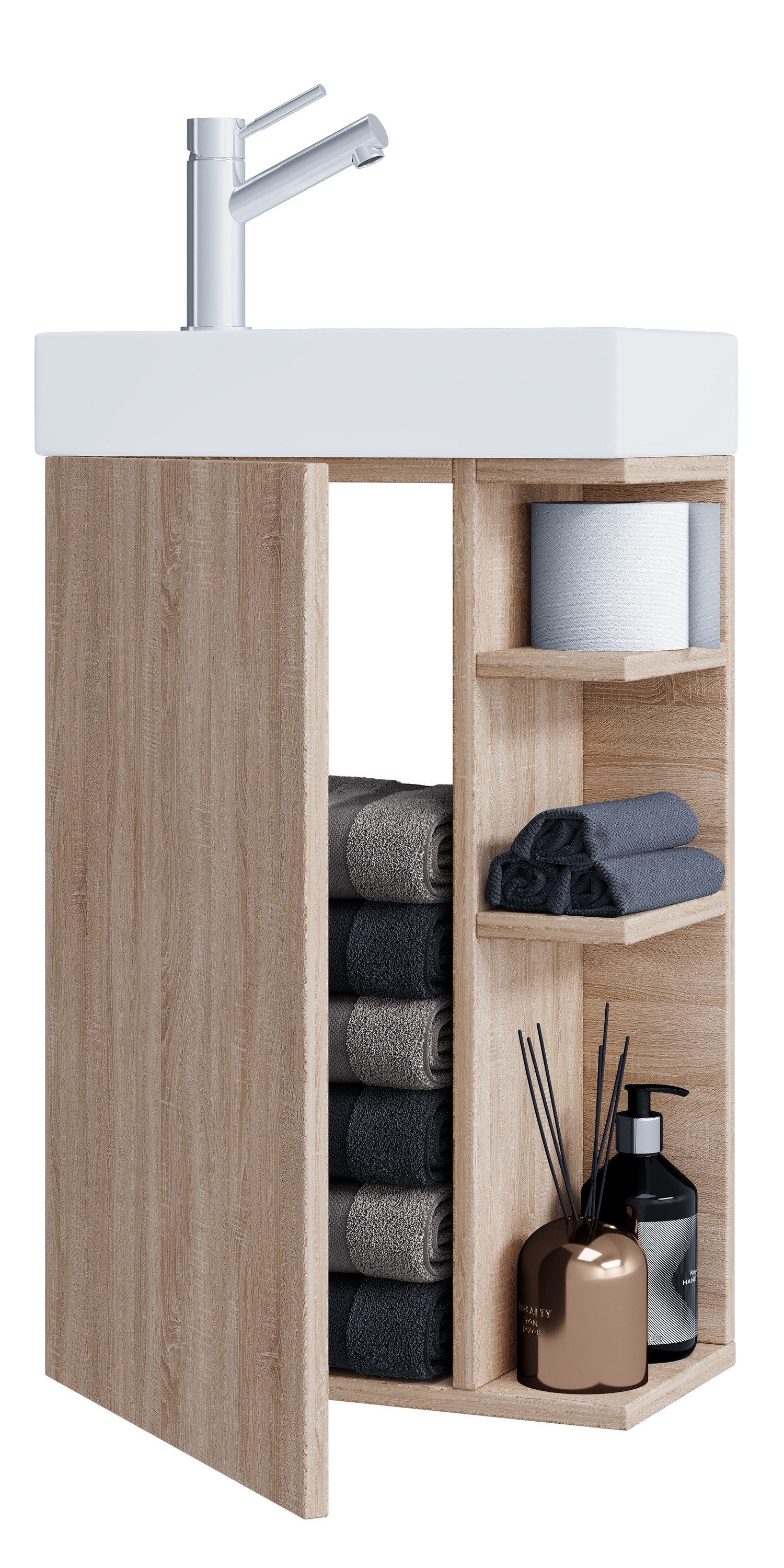 VCM Waschbeckenunterschrank "VCM 2-tlg Set  Waschplatz für Gäste WC  Gästeb günstig online kaufen