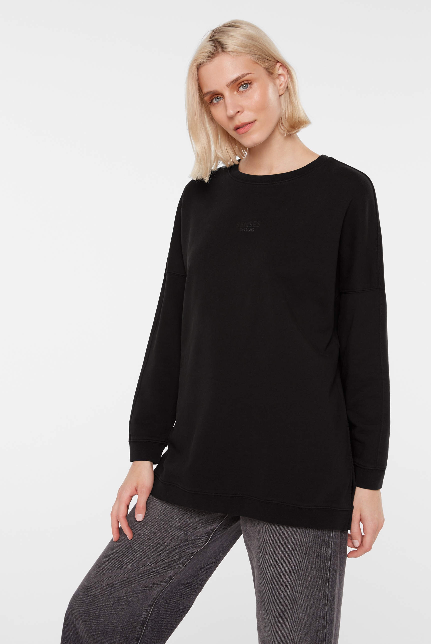 SENSES.THE LABEL Sweater , mit Seitenschlitze
