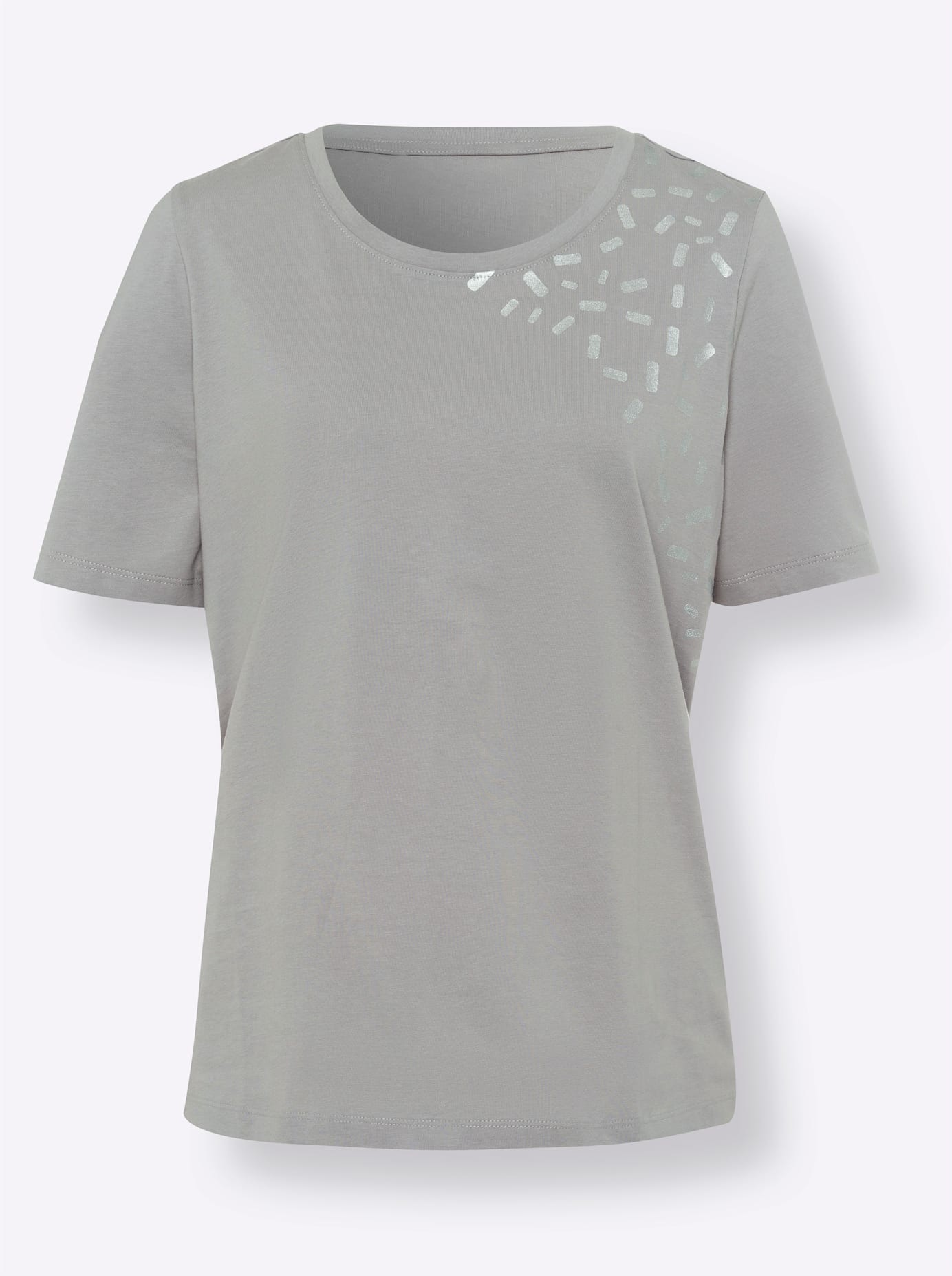 Freizeitshirt Women's Crew Neck T-Shirt Stone Gray Size 44 3