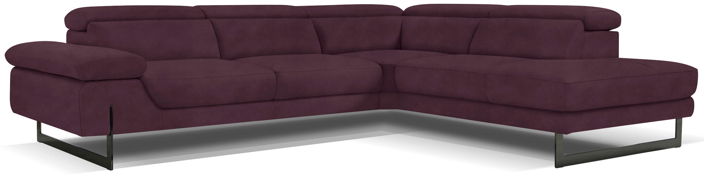 Egoitaliano Ecksofa »Queenie, extravagantes Sofa mit erstklassigem Sitzkomfort«, mit verstellbarer Armlehne und Kopfteilen für Wohlfühlkomfort