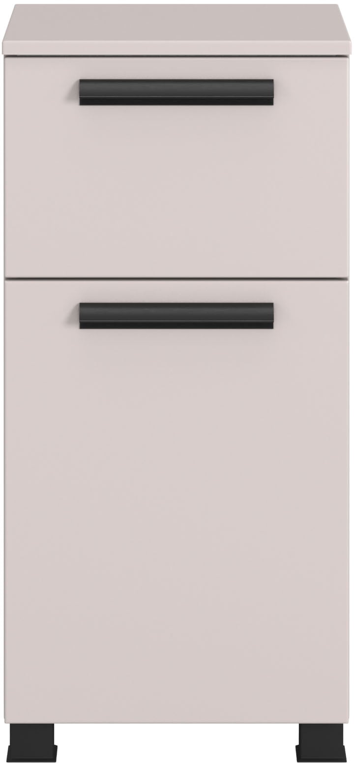 welltime Unterschrank »SALVADA, Unterschrank 40 cm, gedämpfte Scharniere, Softclose«, Kaschmir, Front und Korpus aus hochwertigen MDF, Anti-Finger-Print
