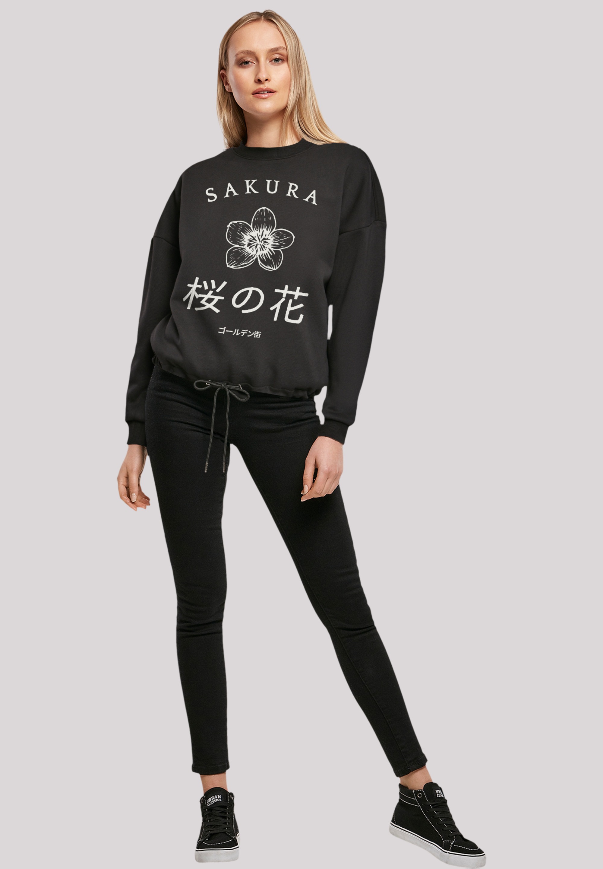 F4NT4STIC Sweatshirt »Kirschblüten Golden Gai«, Print
