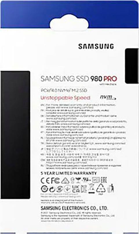 Samsung interne SSD »SSD 980 Pro 1TB Heatsink + PS5 DualSense weiß«, Anschluss M.2 PCIe 4.0
