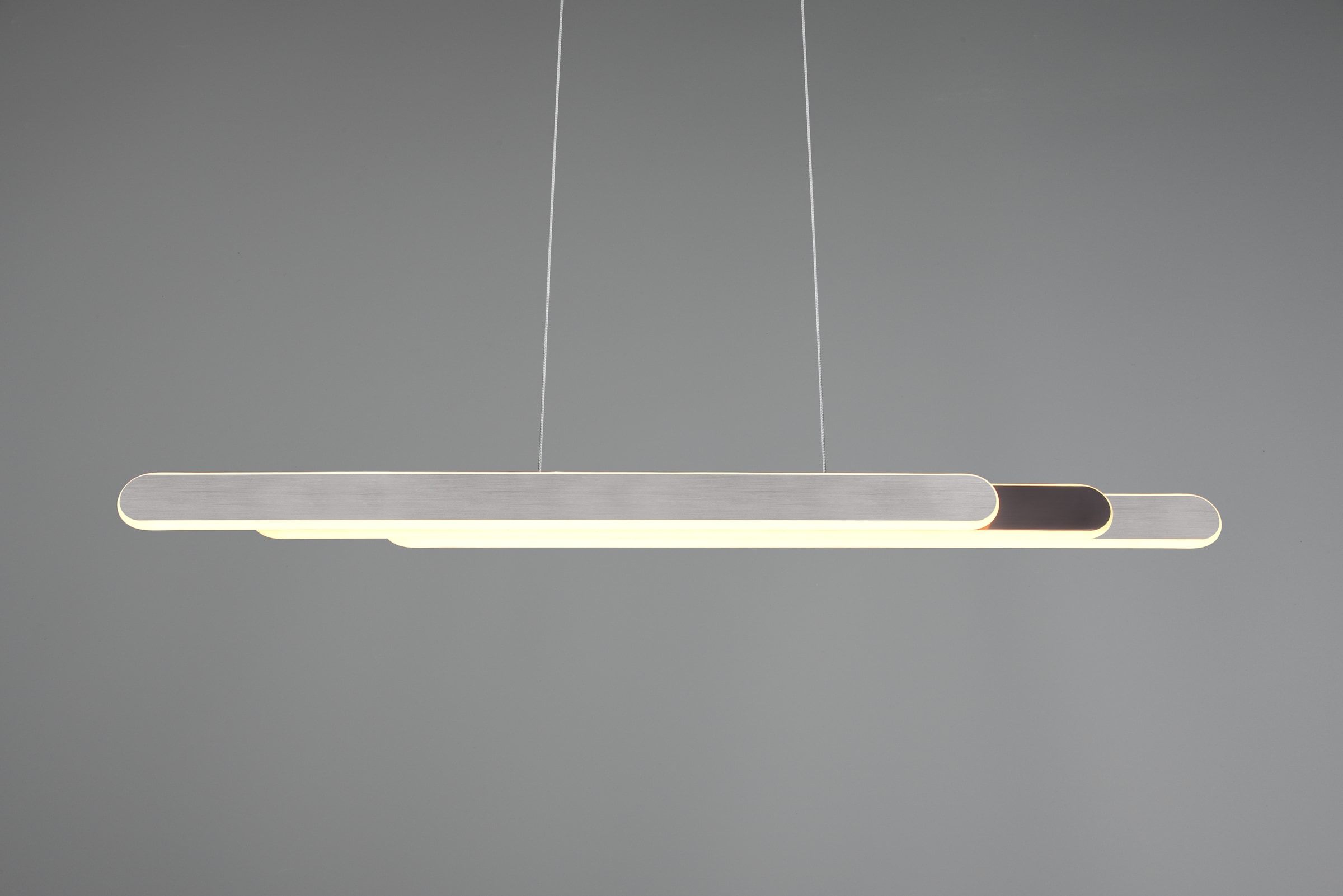 TRIO Leuchten LED Pendelleuchte »HELIOS, ausziehbare Hängelampe mit 3 LED Elementen 5800 Lumen CCT«, 1 flammig, Leuchtmittel LED-Board | LED fest integriert, 2700-6500K, Touch Dimmer 4 Stufen, höhenverstellbar up and down Licht