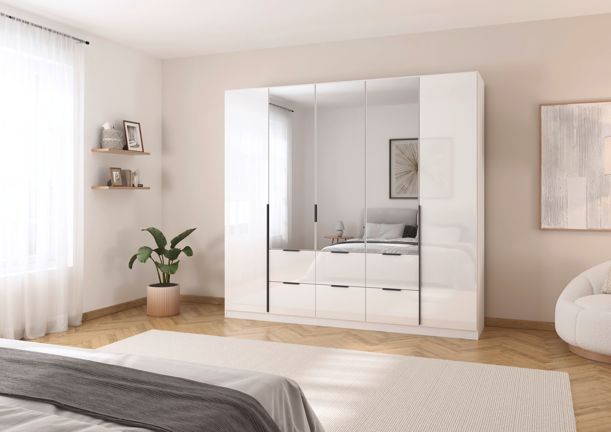 OTTO home Drehtürenschrank "Kleiderschrank Schrank Garderobe AGORDO mit Dek günstig online kaufen