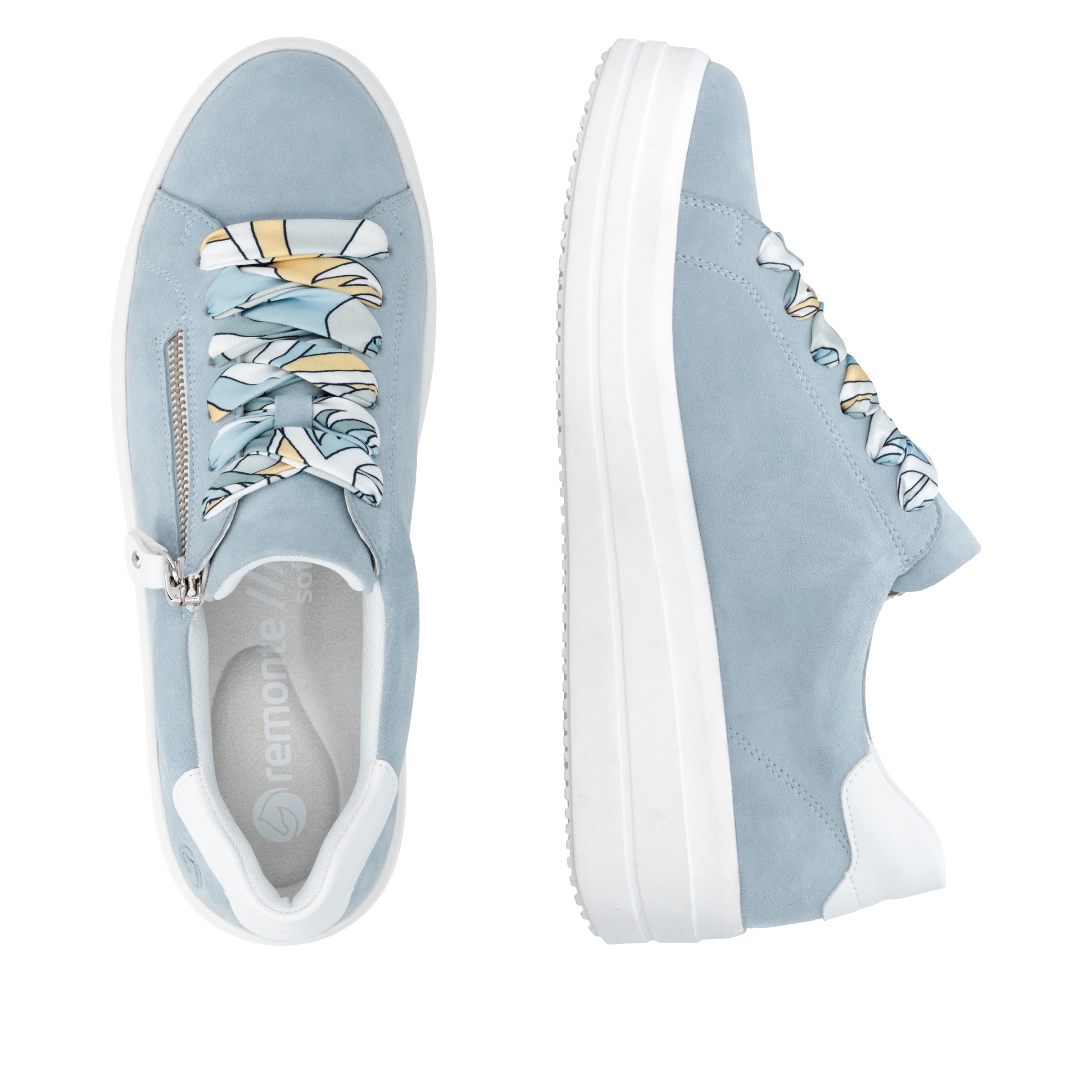 Remonte Platform Sneaker Light Blue/White Size 44 3