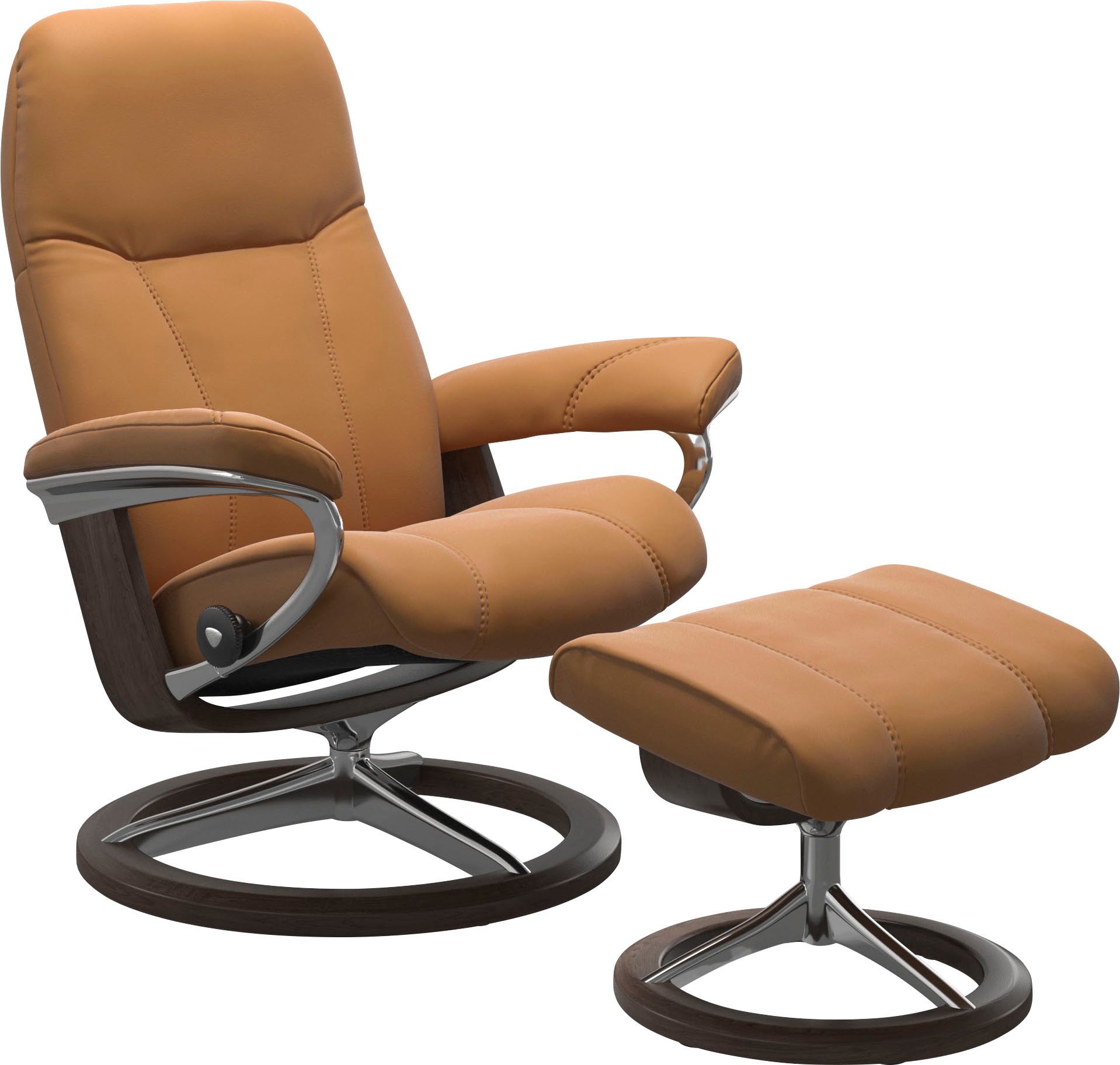 Stressless Consul Footstool Caramel Wenge Base