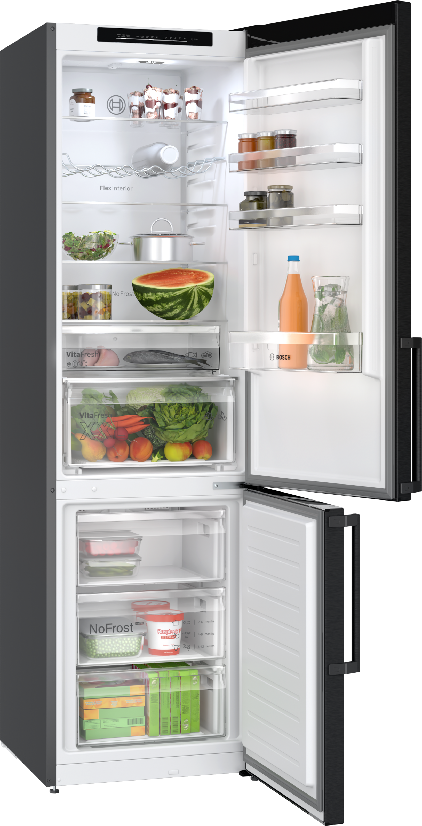 BOSCH Kühl-/Gefrierkombination Serie 4 "KGN39VXAU" 203 cm hoch 60 cm breit günstig online kaufen