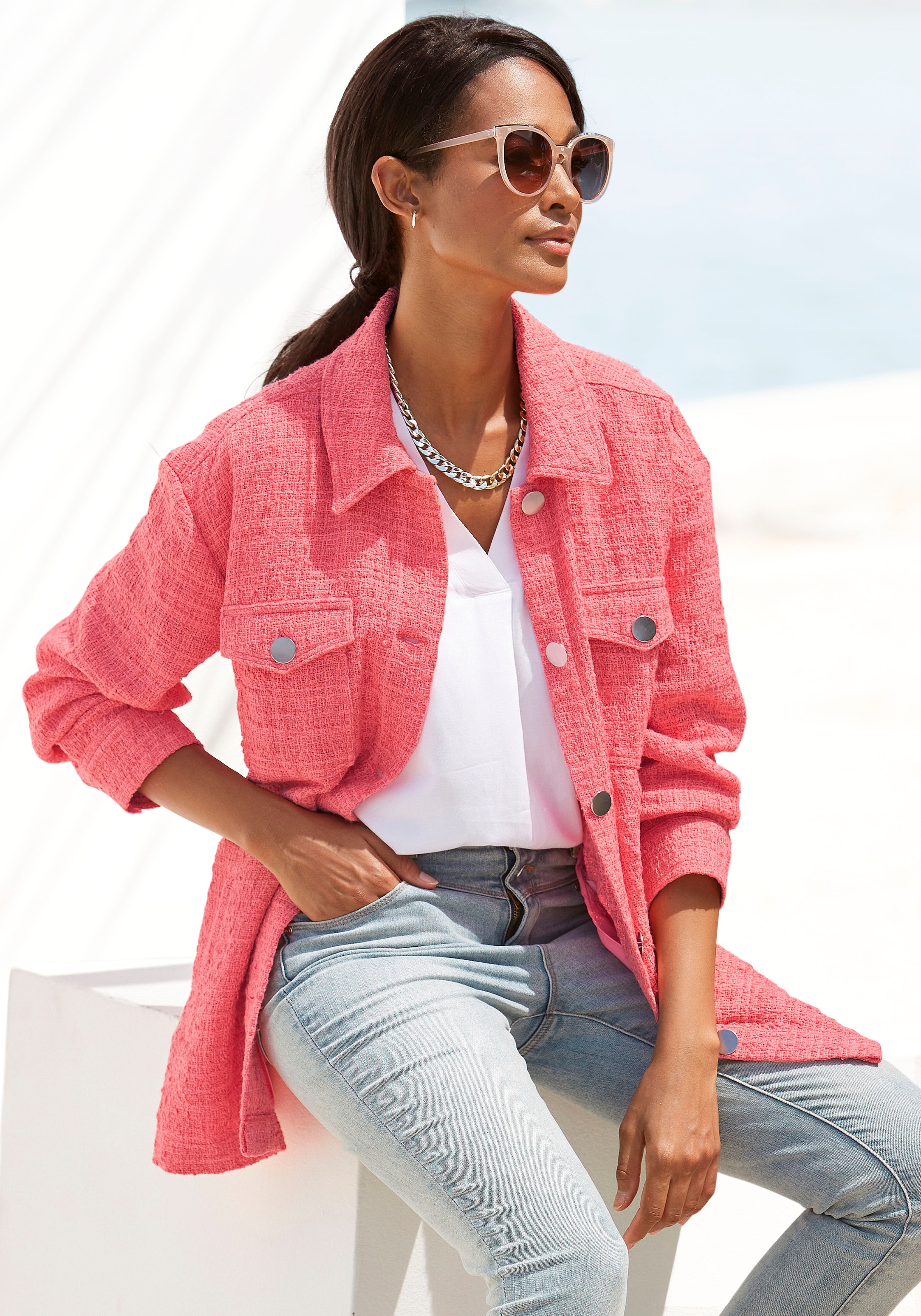 LASCANA Hemdjacke, aus Bouclé-Qualität kaufen