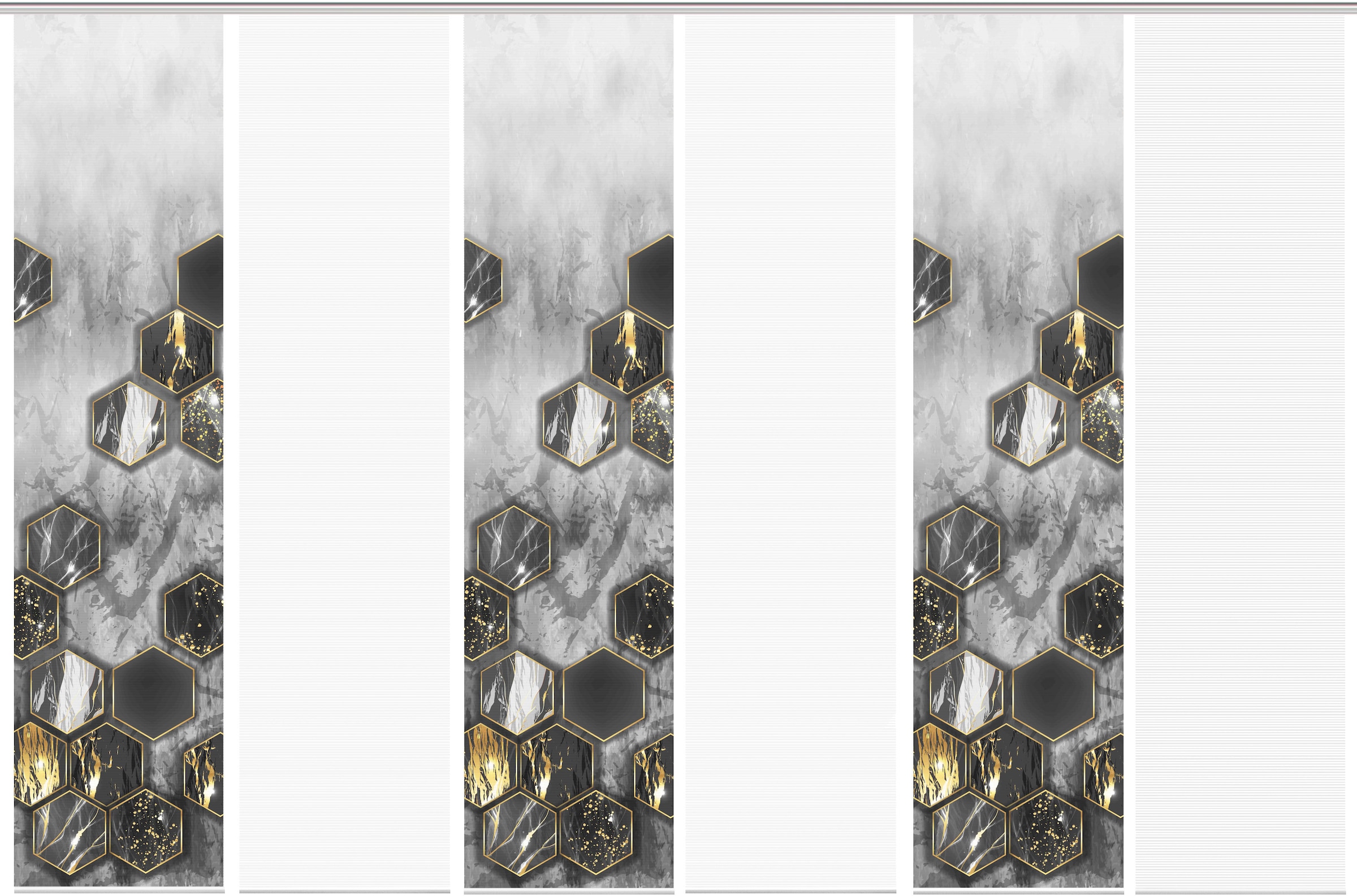 Vision S Schiebegardine »LAYON 6er SET« Paneelwagen 6 Stk. tlg. Schiebevorhang Digidruck 6er Set LAYON