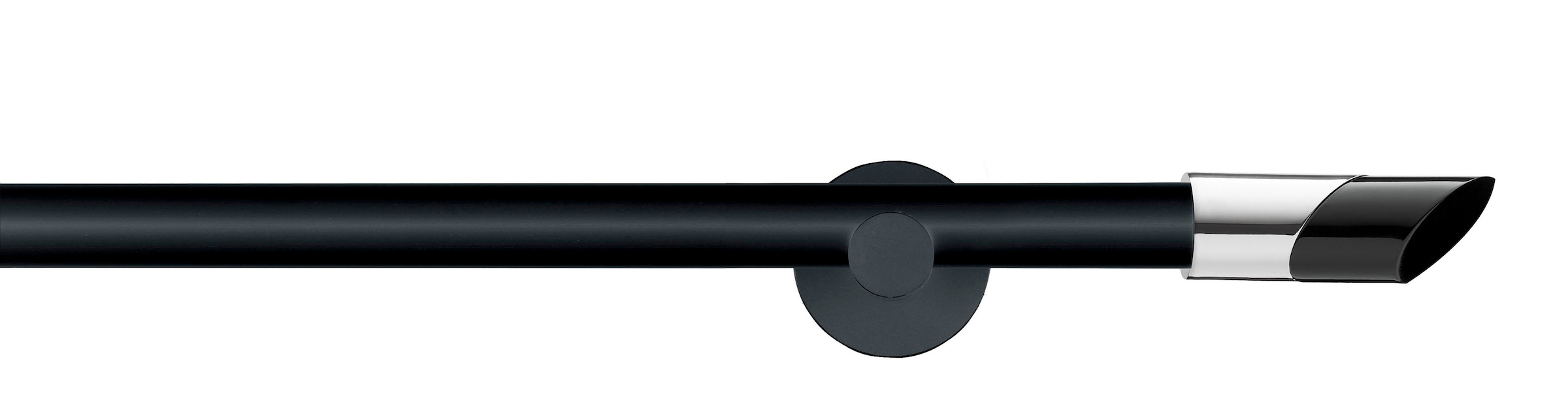 GARESA Gardinenstange "BLACK" Ø 20 mm 1 läufig-läufig Wunschmaßlänge Vorhan günstig online kaufen