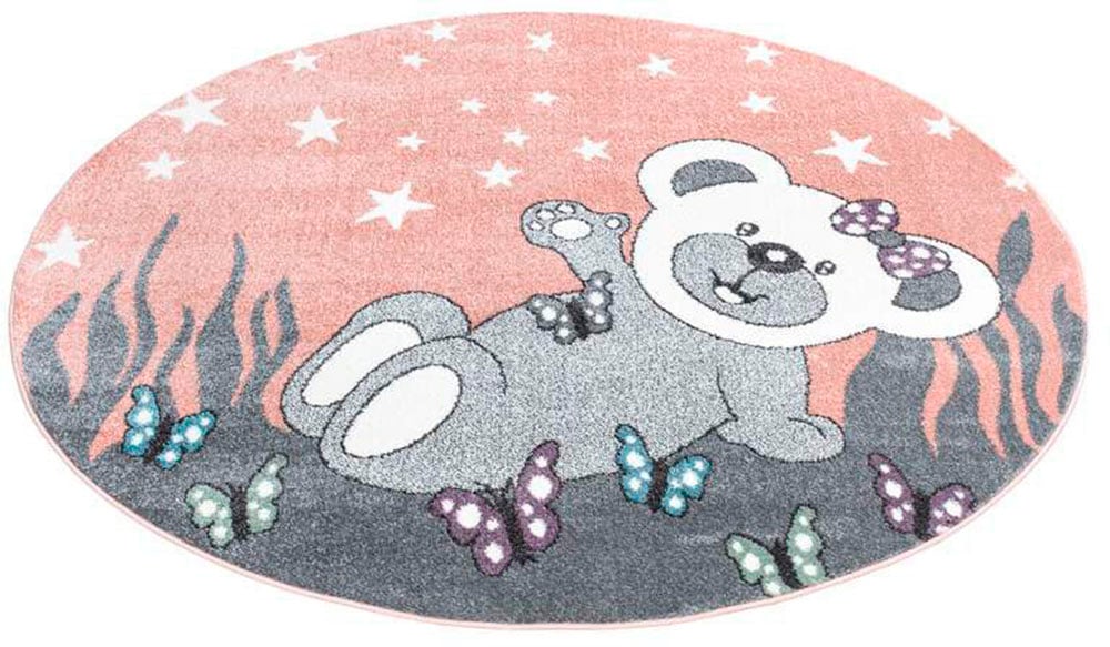Carpet City Kinderteppich »ANIME916«, rund, 11 mm Höhe, Kinderzimmer Teppich Modern mit lustigen Cartoon-Figuren, Multi
