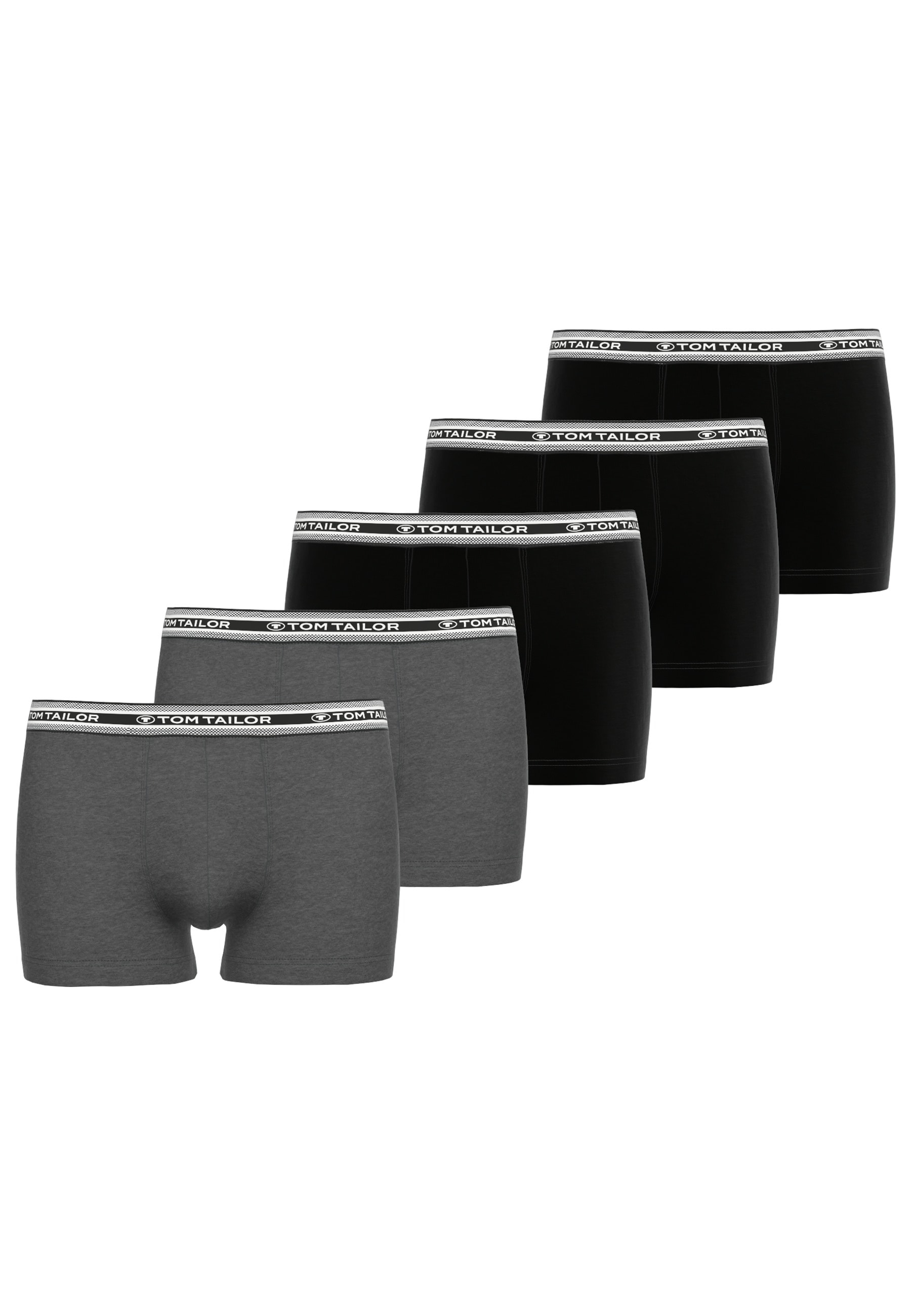 TOM TAILOR Boxershorts, (5 St.), mit schönem Logobund