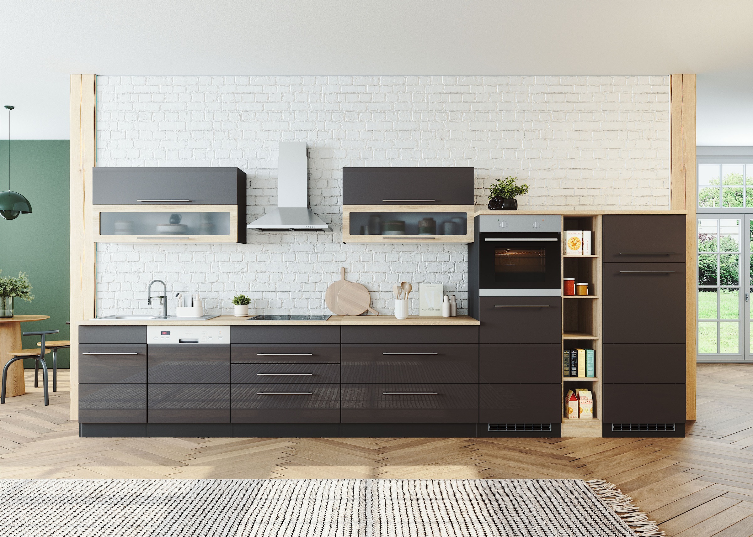 HELD MÖBEL Küchenzeile "Wien", Breite 440 cm, wahlweise mit E-Geräten günstig online kaufen